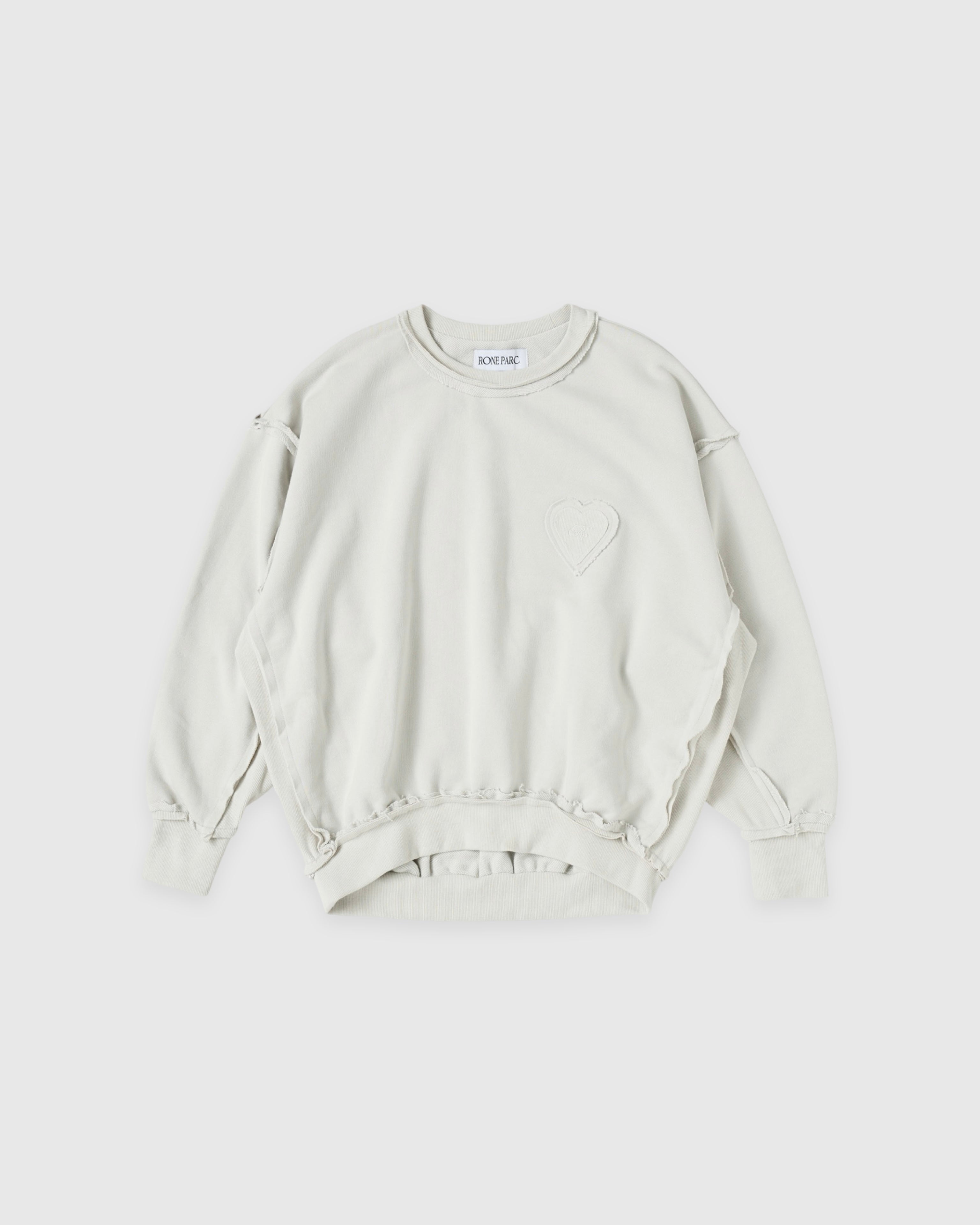 Oversized sweat shirt (white gray)