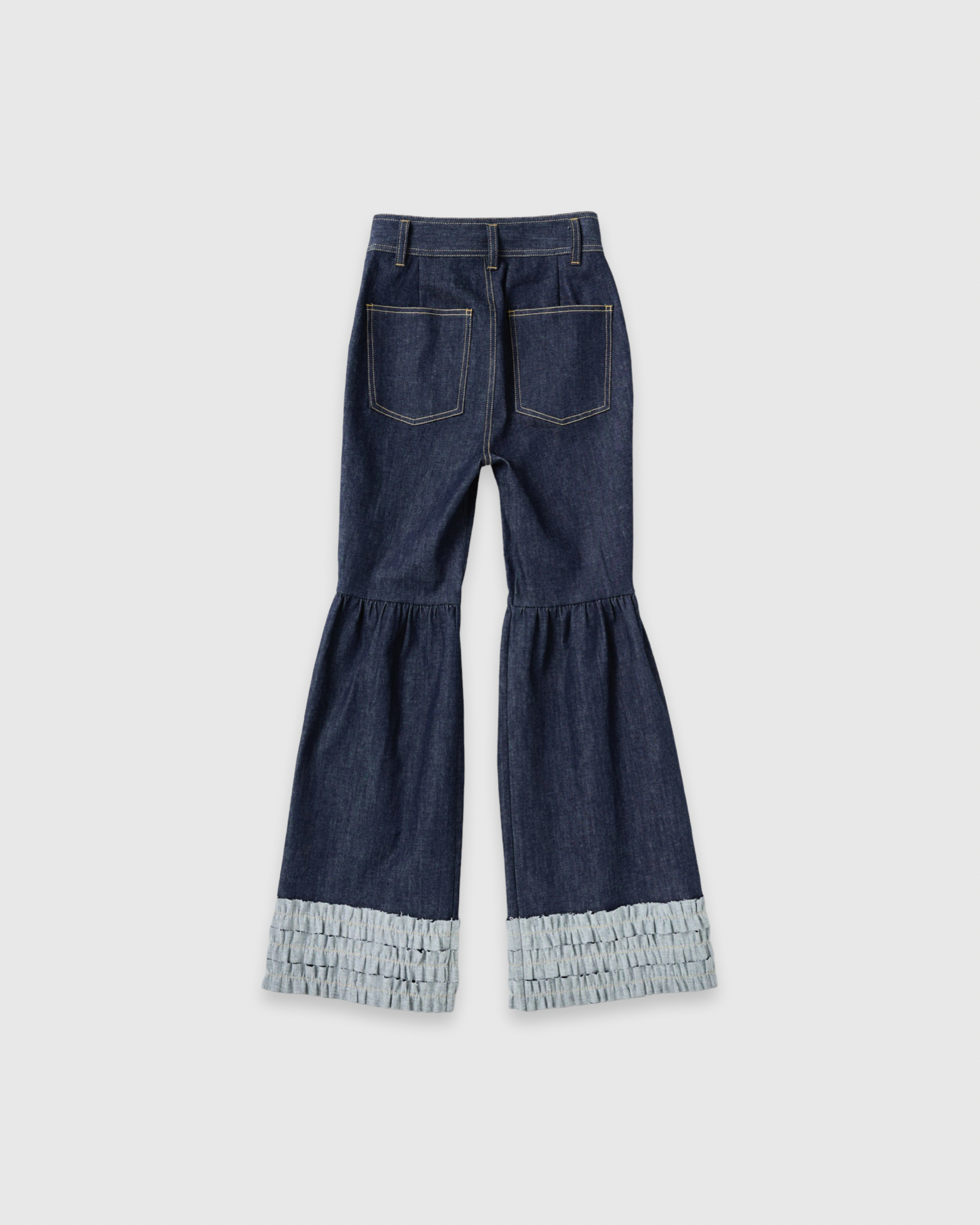 Hem frill skinny flare denim (navy)