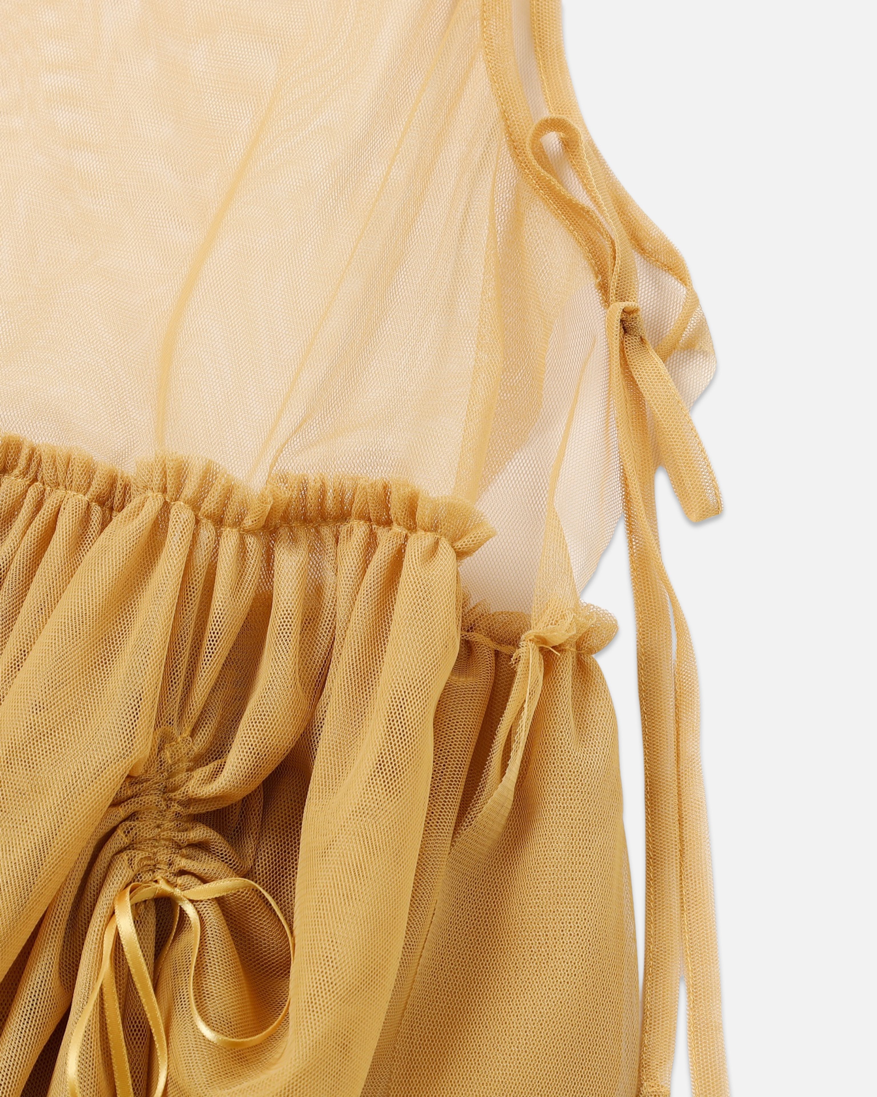 Tulle ribbon dress (yellow)
