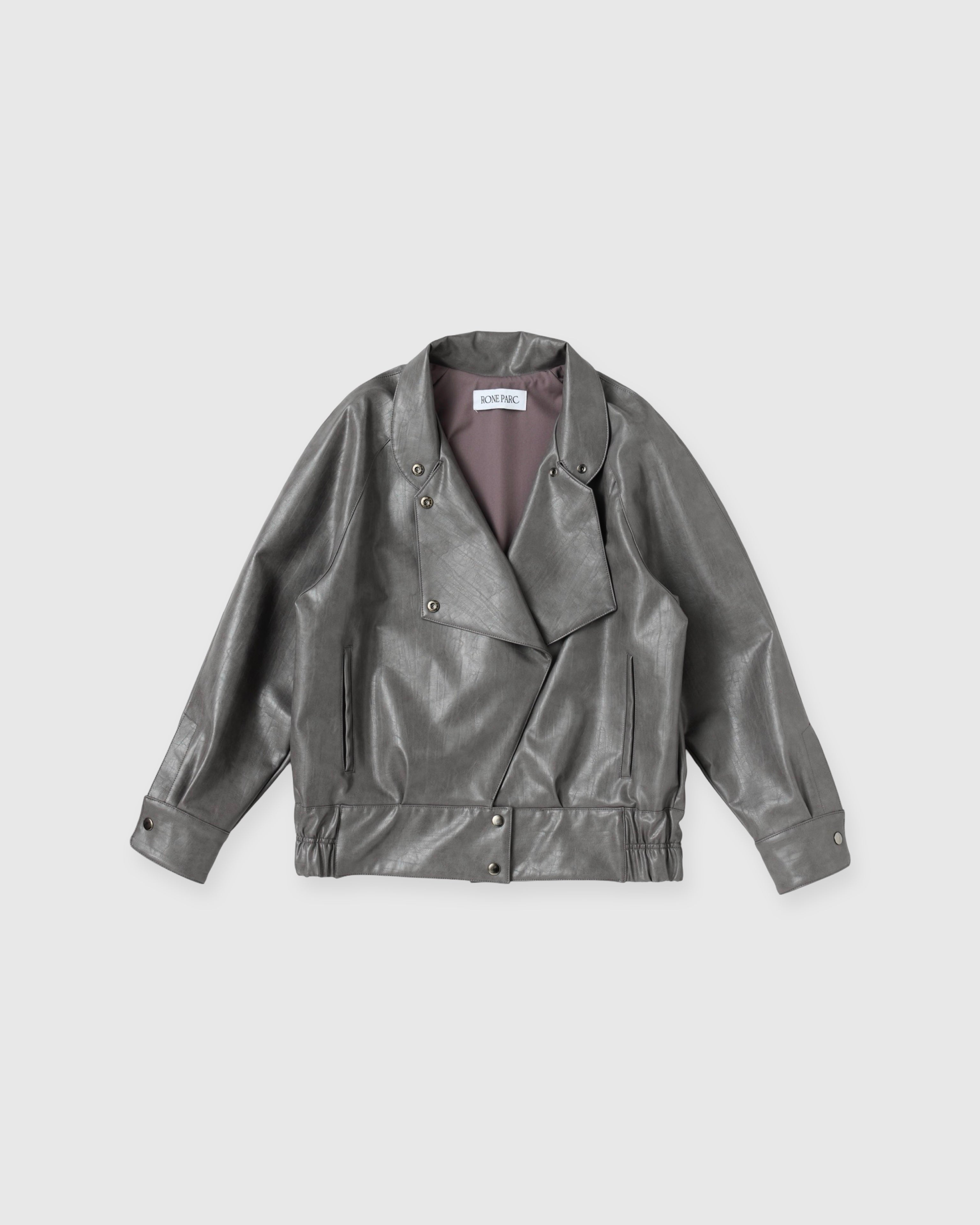 Leather jacket (charcoal)