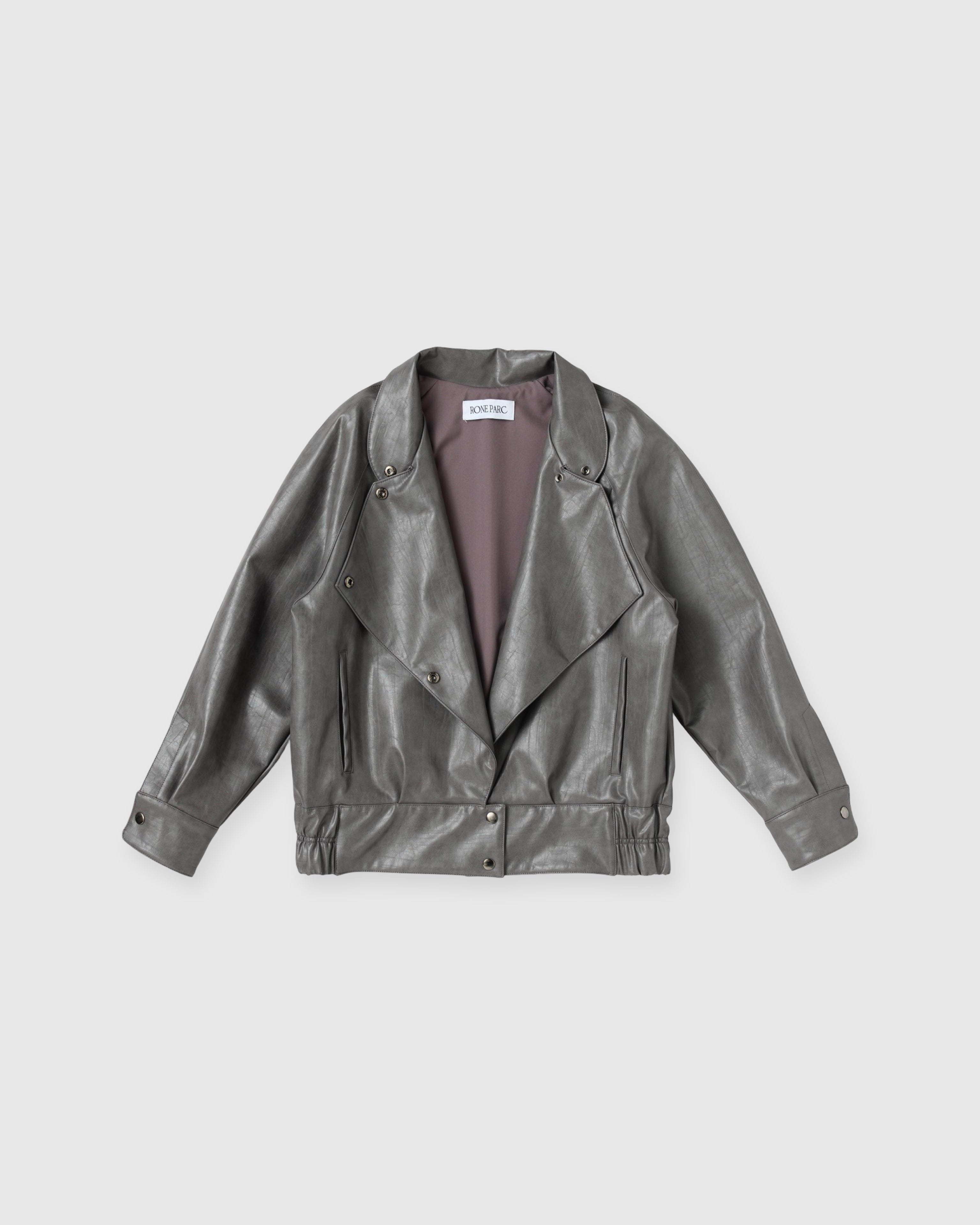 Leather jacket (charcoal)