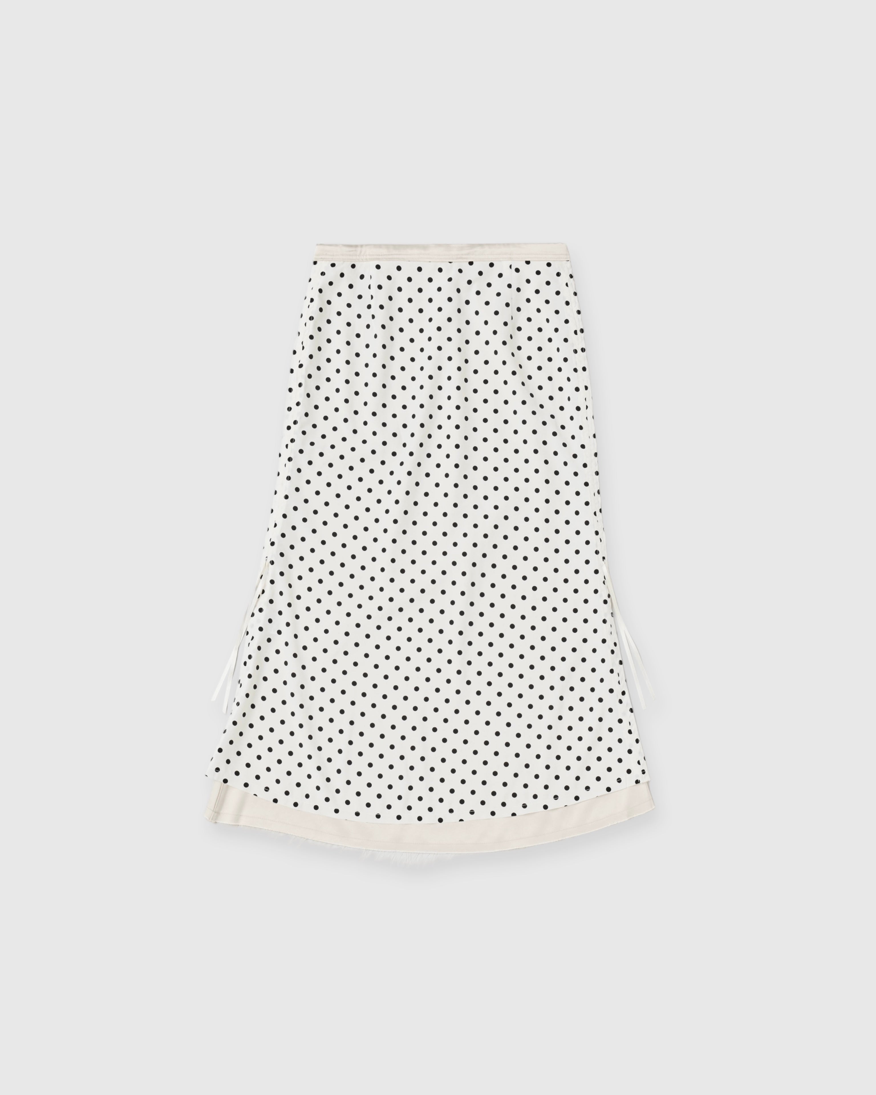 2way dots satin skirt (champagne)
