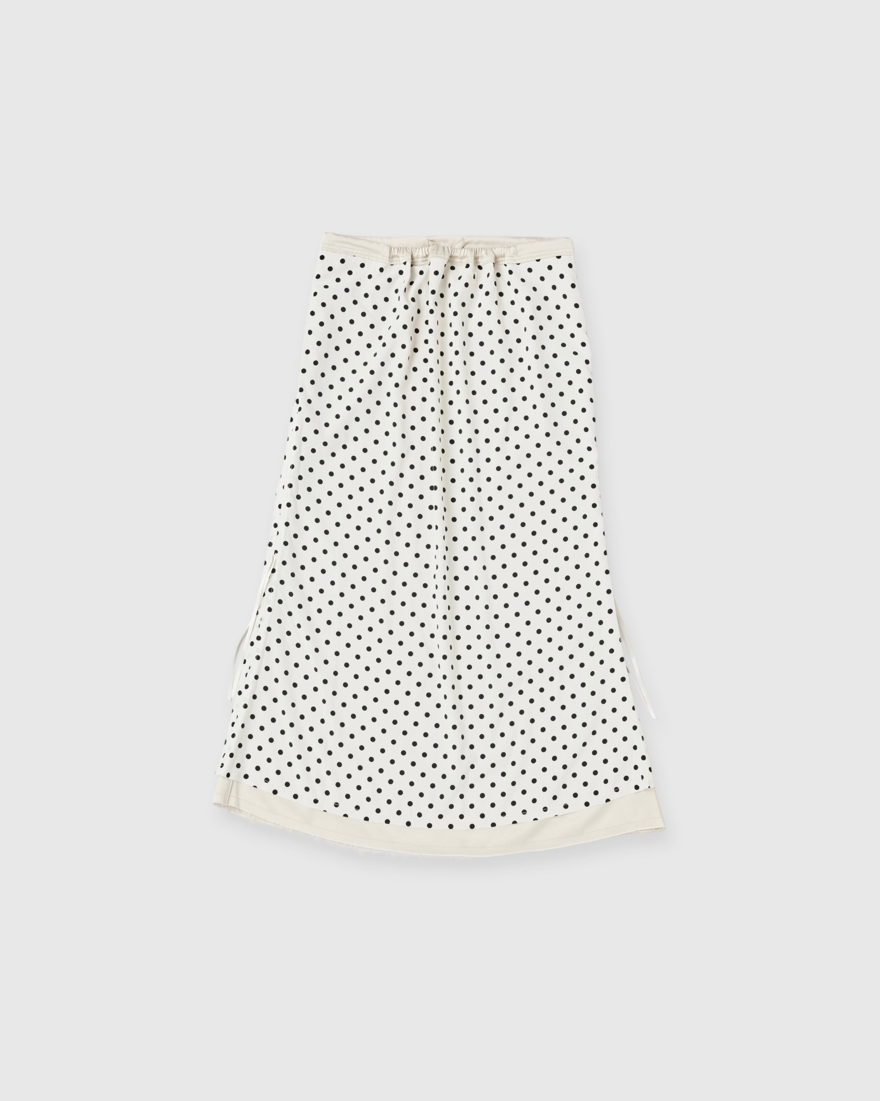 2way dots satin skirt (champagne)