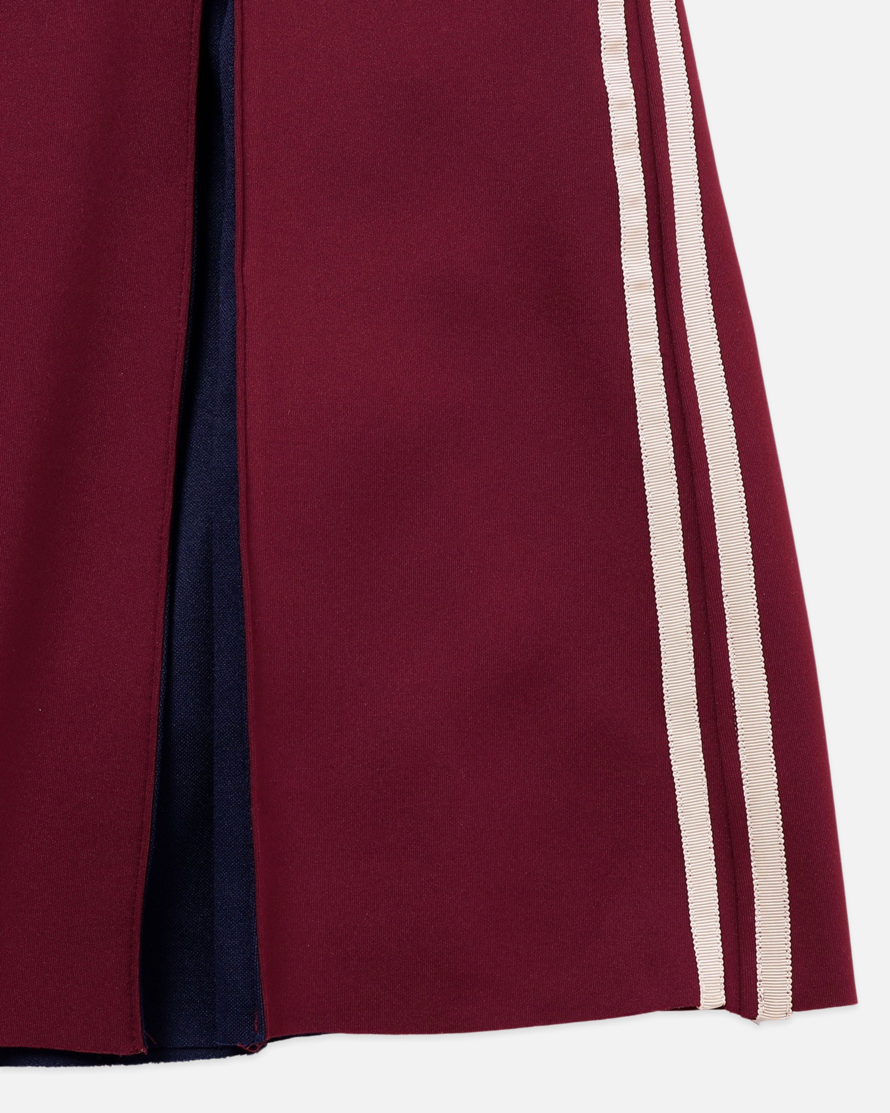 Layered waist jersey skirt (red)