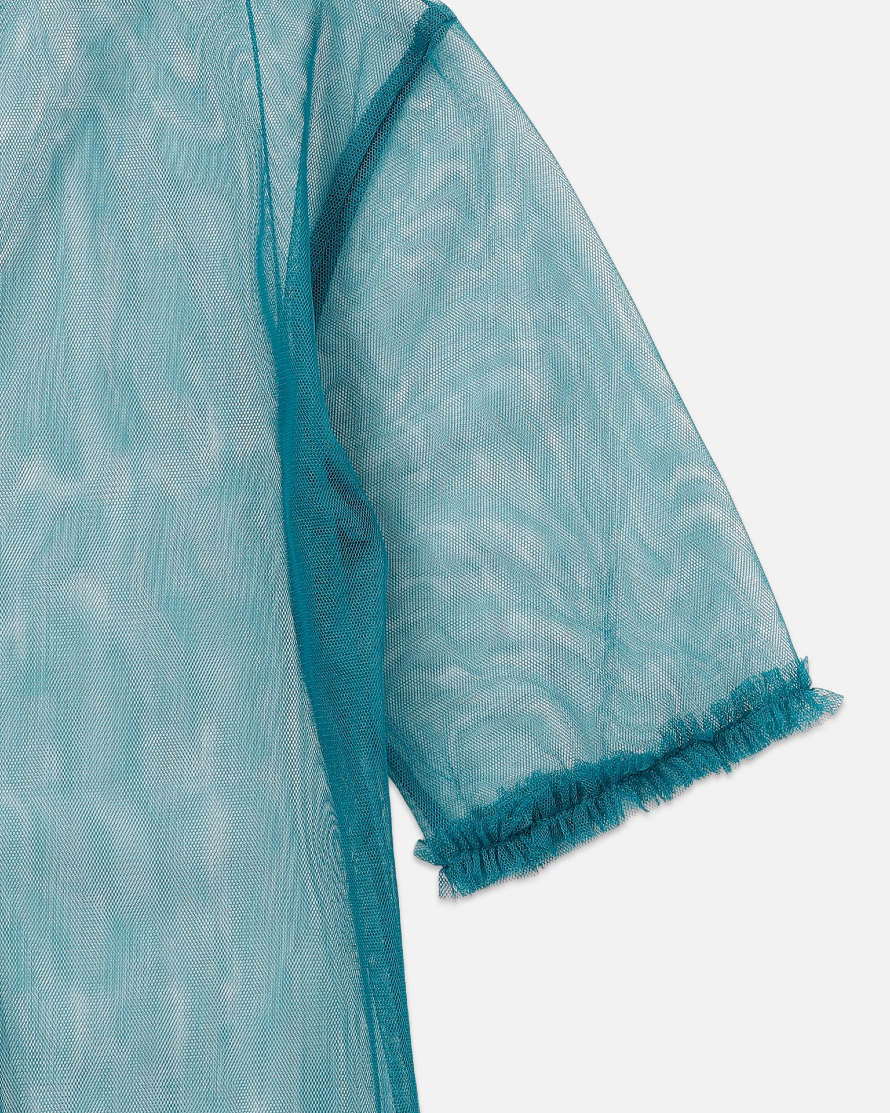 4way layered sheer top (blue×turquoise)