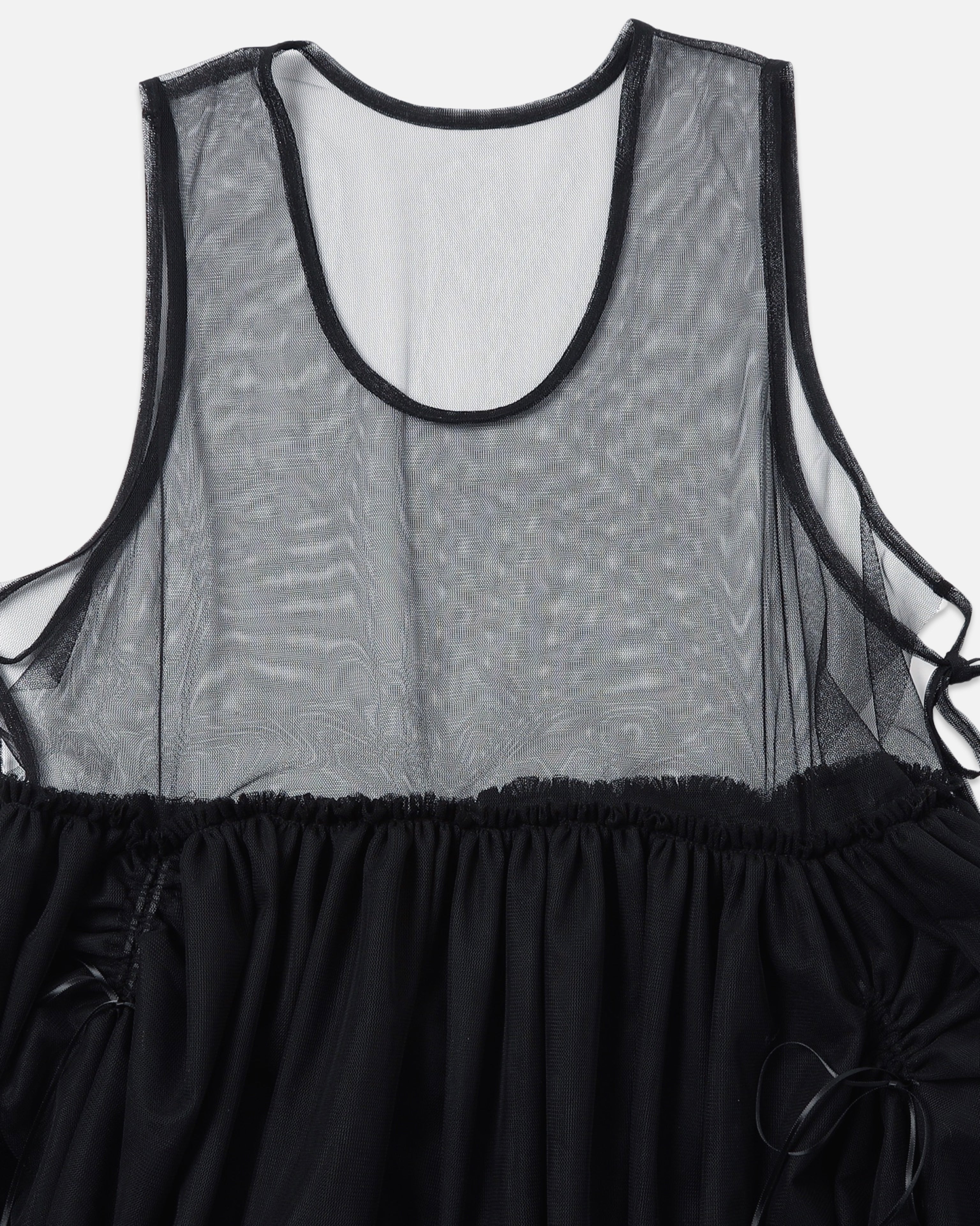 Tulle ribbon dress (black)