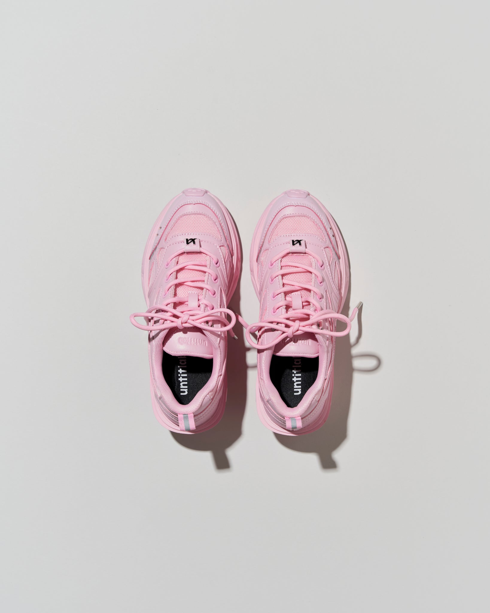 HEEL SNEAKER LACE UPS (Pink)