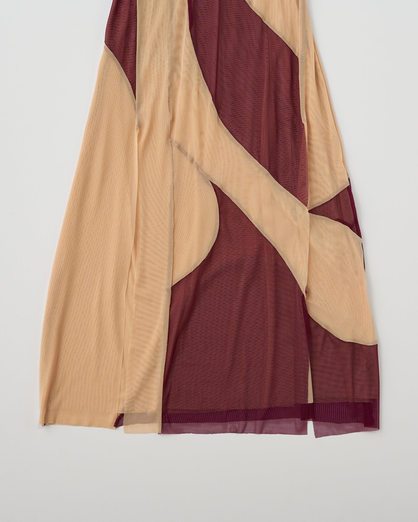 BEIGE&BURGUNDY SCORPION DRESS