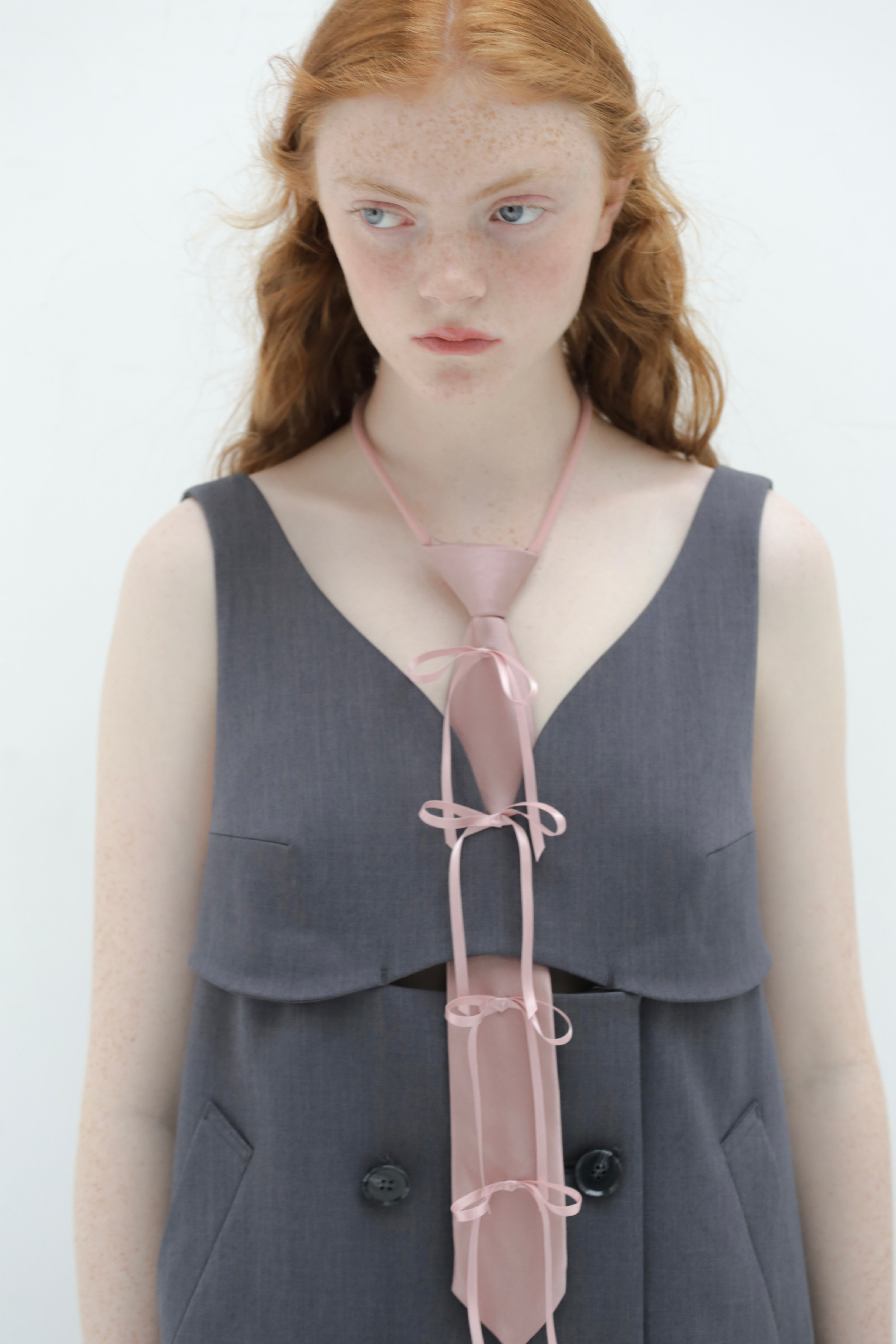 Ribbon rope tie (pink)