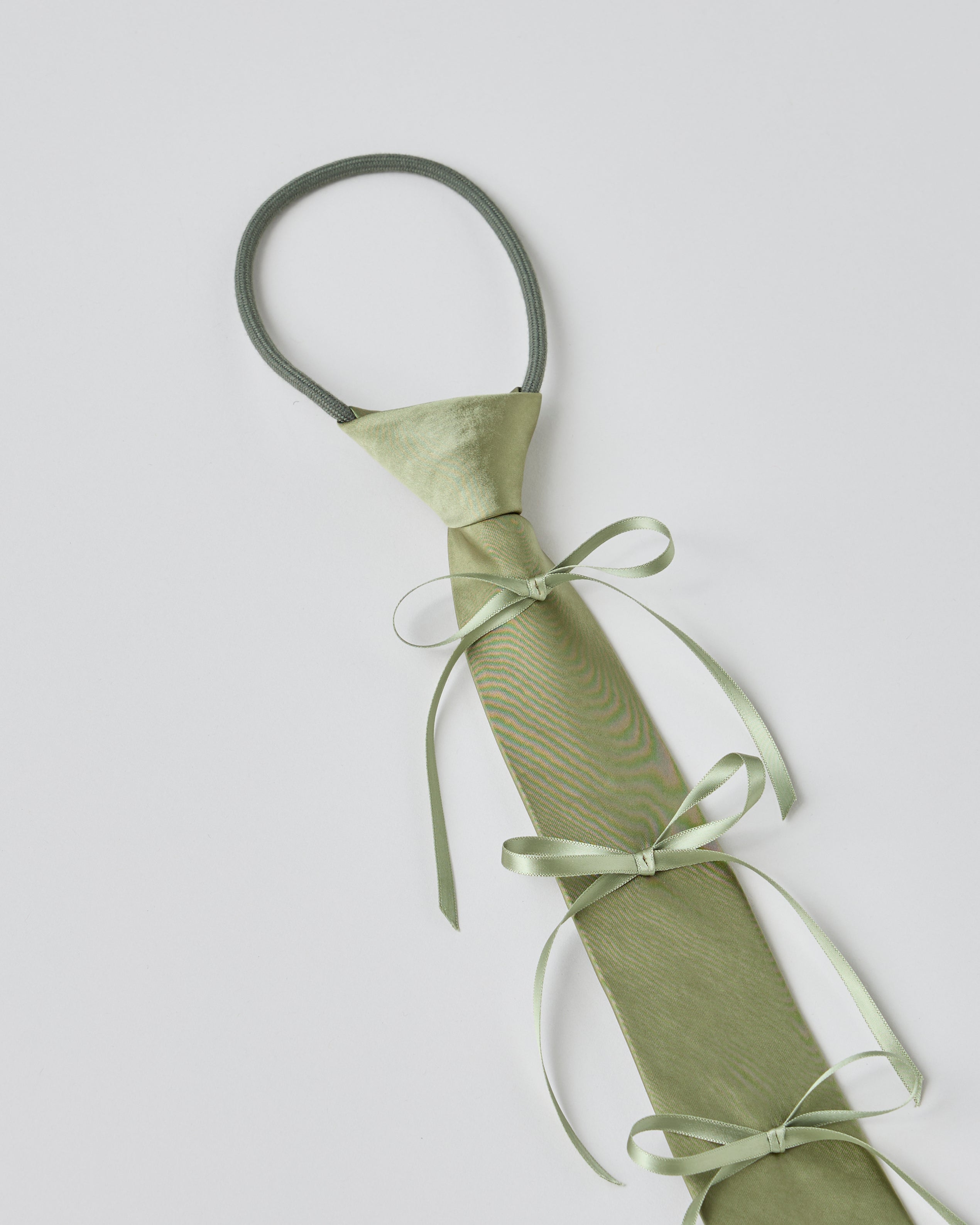 Ribbon rope tie (khaki)