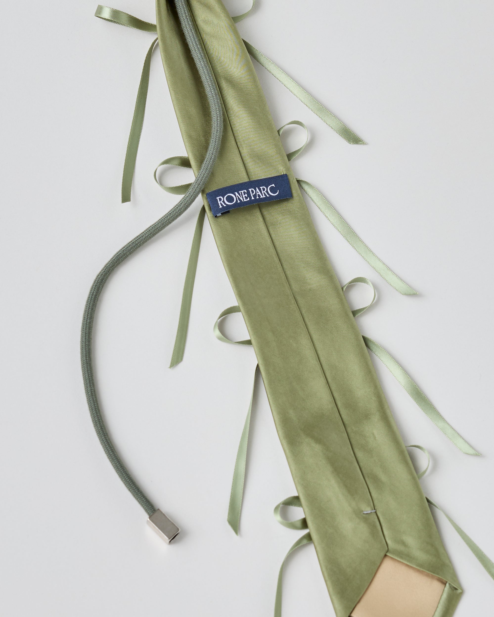 Ribbon rope tie (khaki)