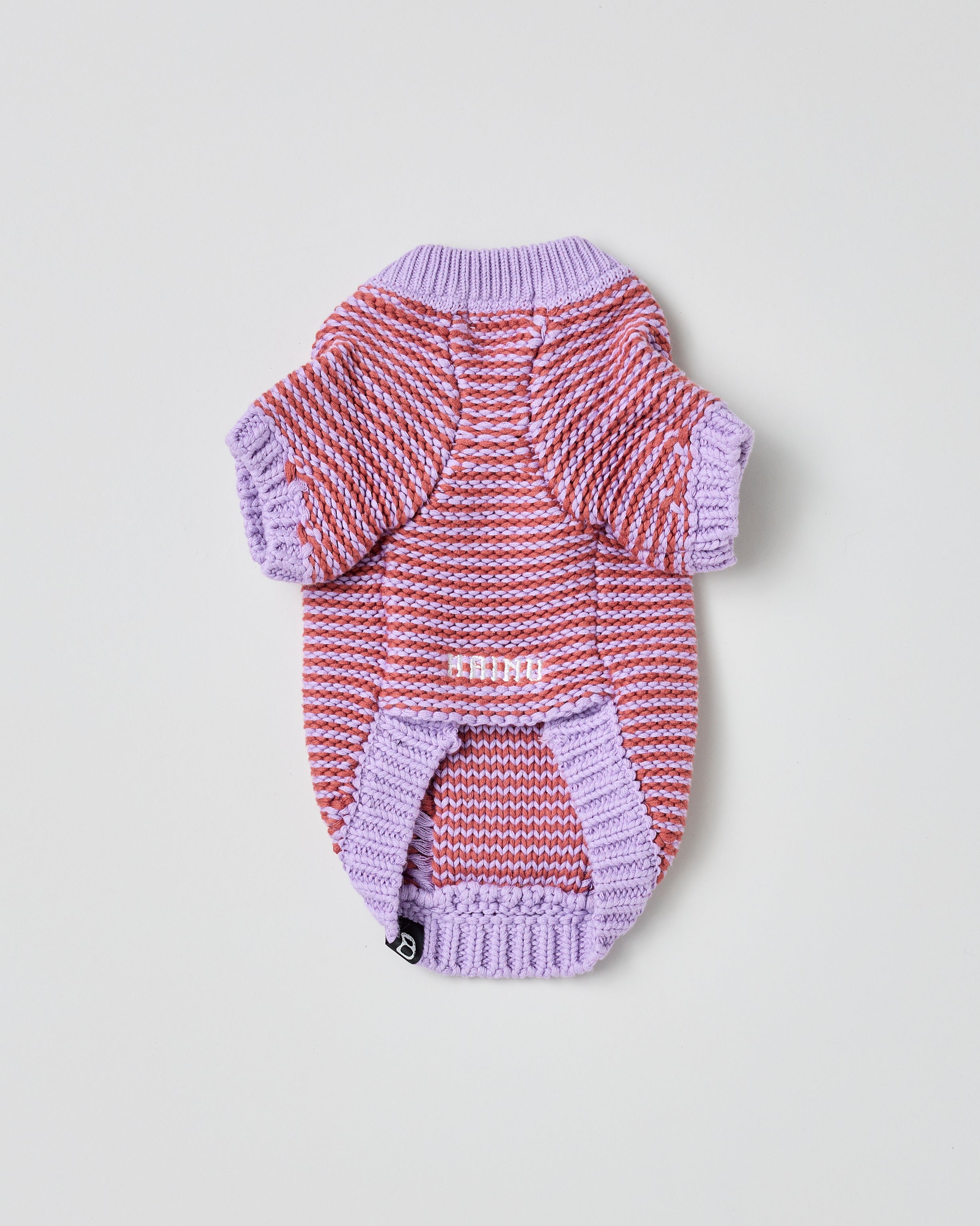 Cable cotton sweater(Purple/Orange)