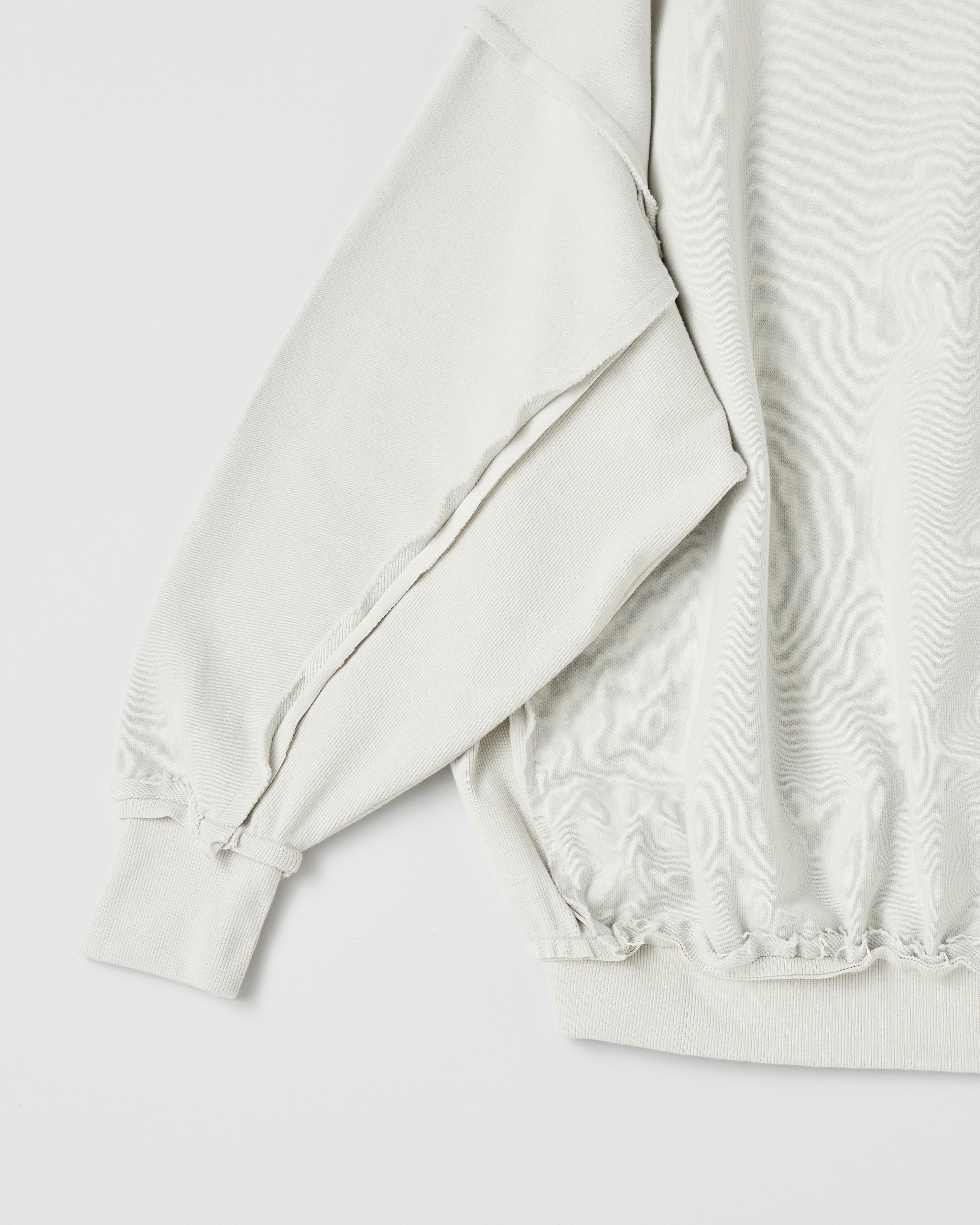 Oversized sweat shirt (white gray)
