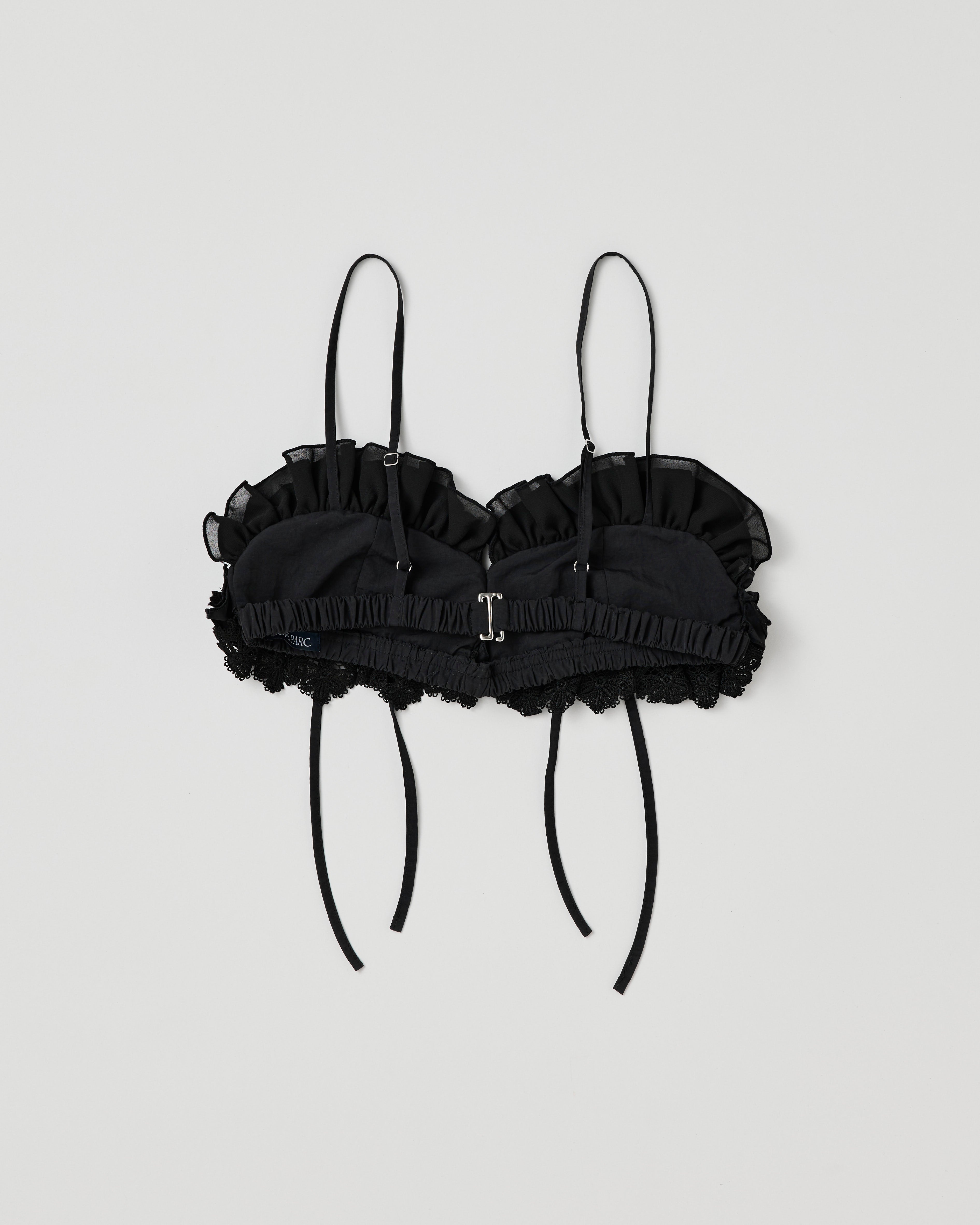 Frill pocket bustier (black)