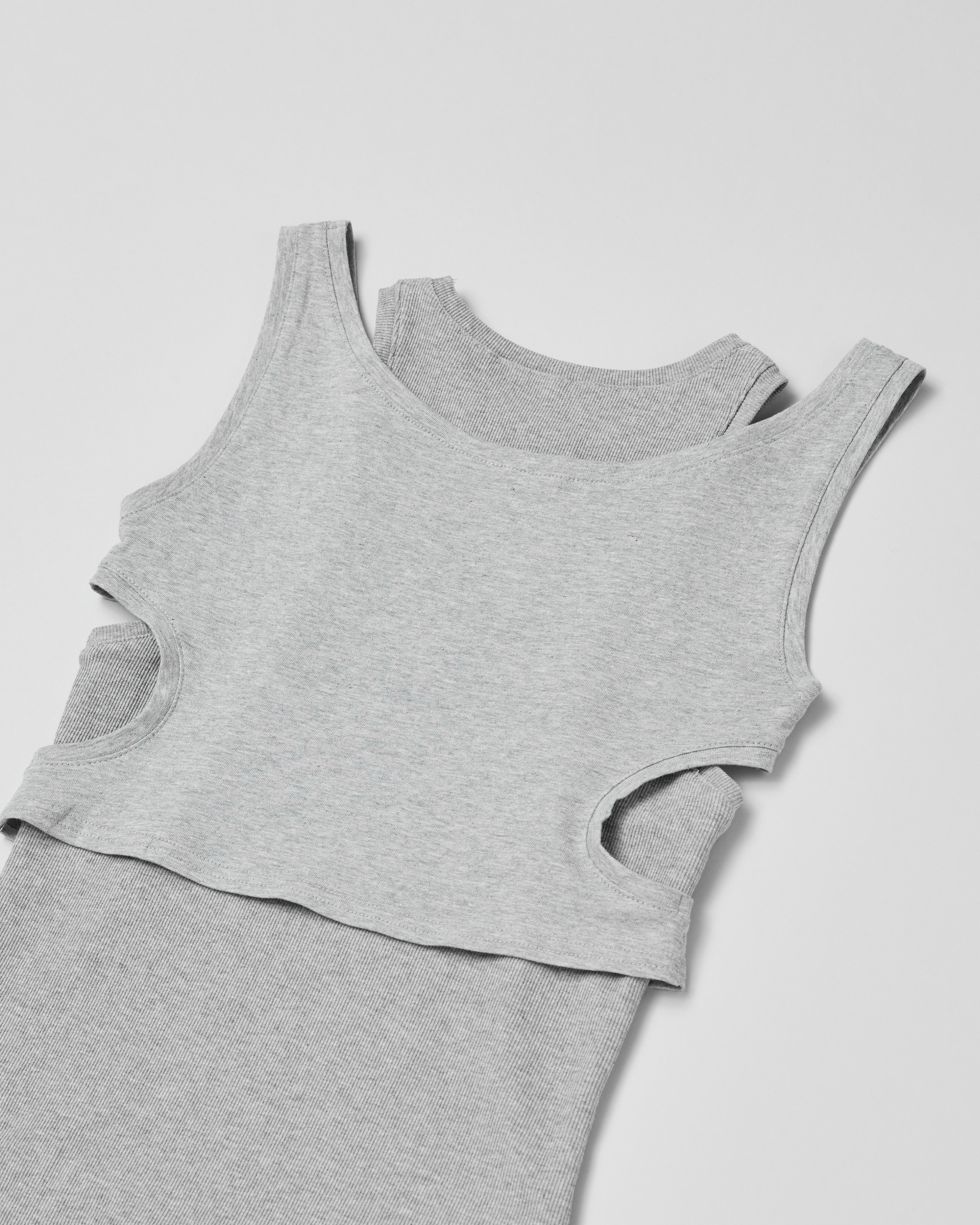 Cutting layered tank top (gray)
