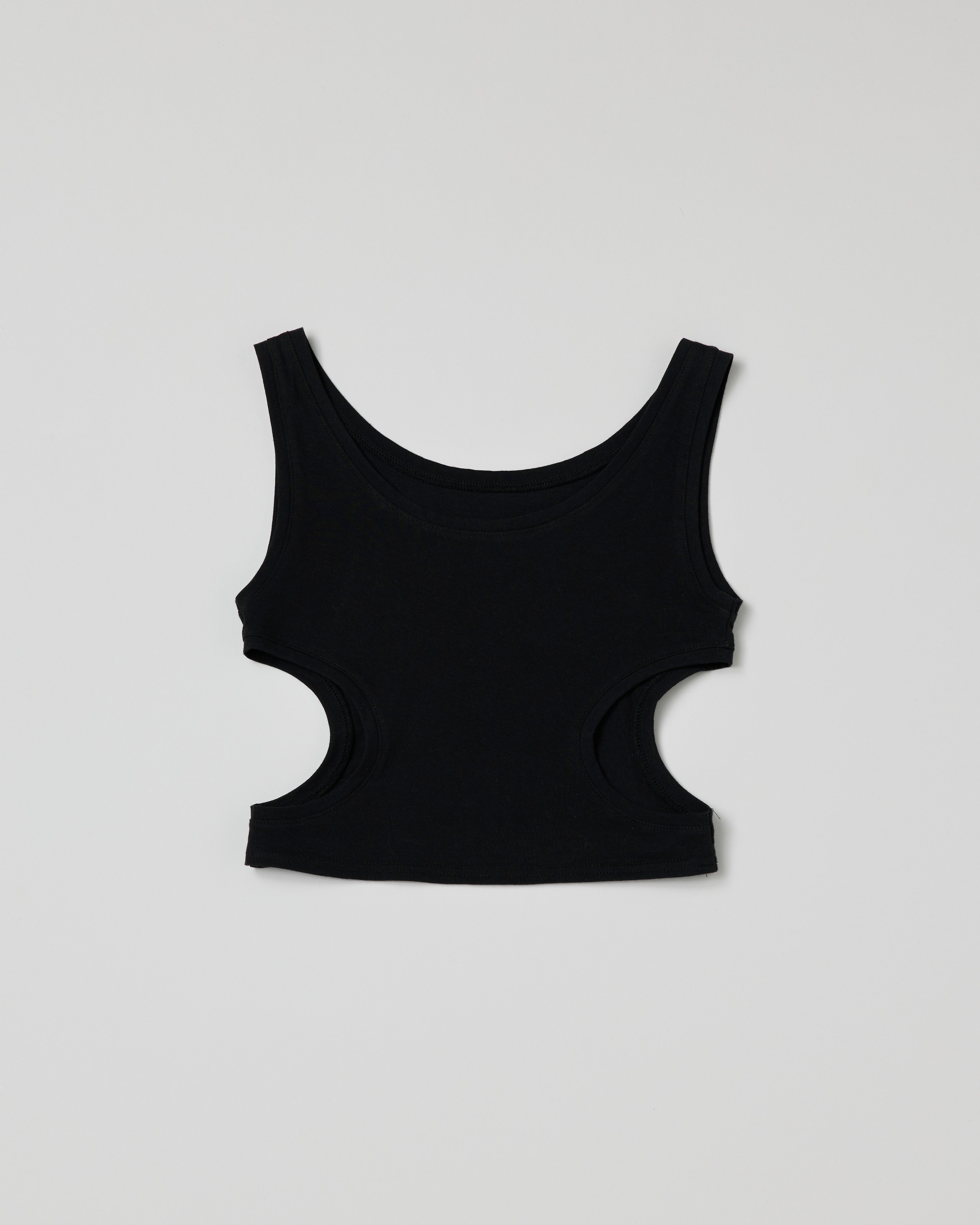 Cutting layered tank top (black)