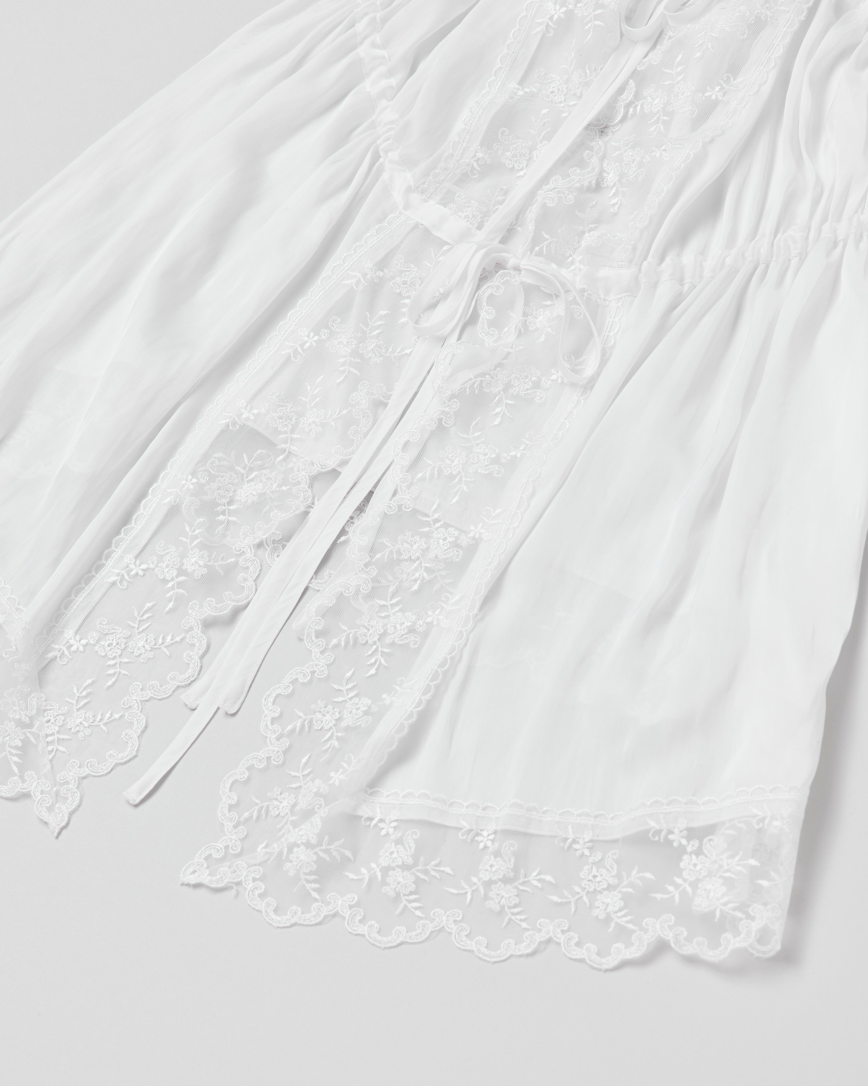 Satin camisole gown (white)