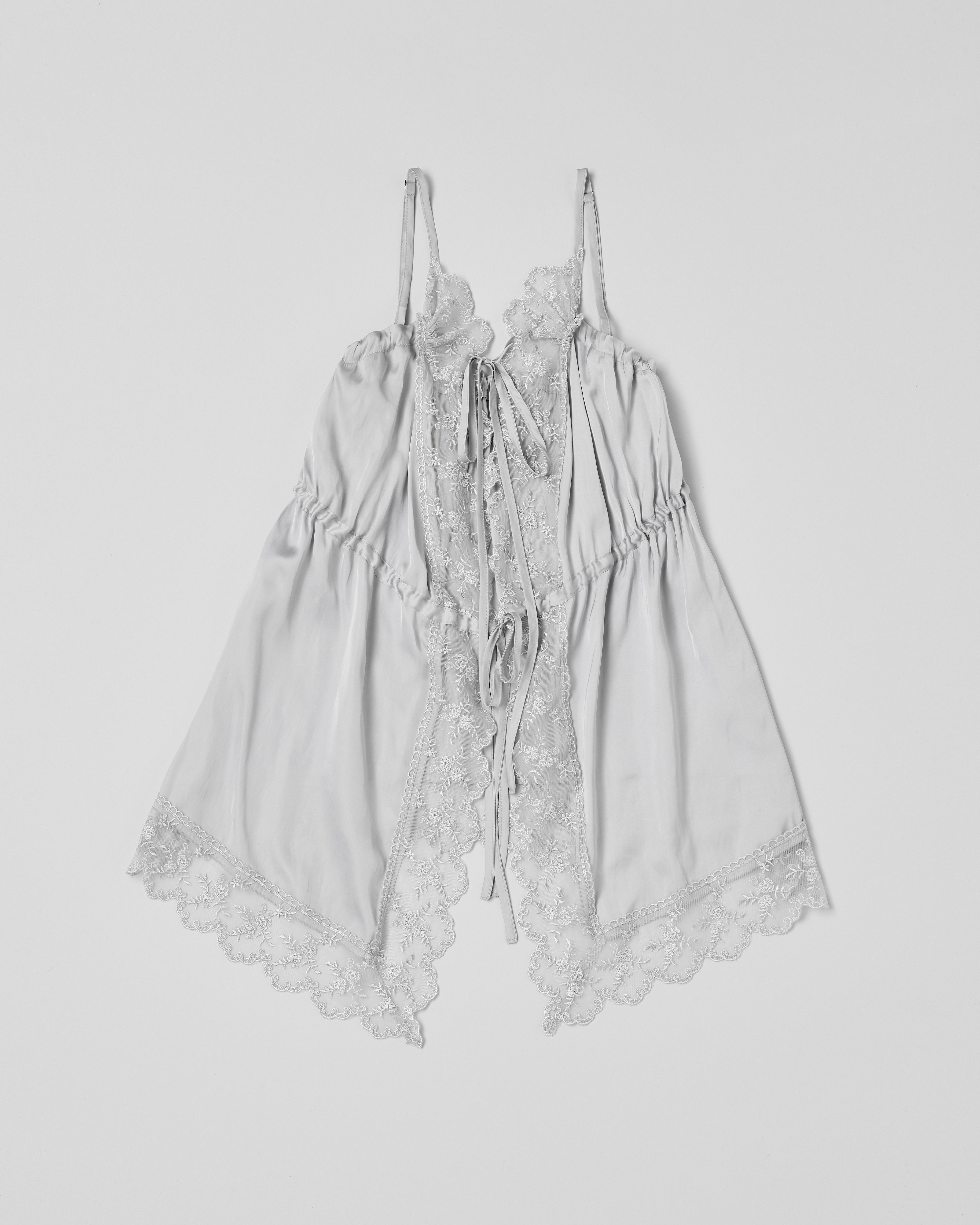 Satin camisole gown (gray)