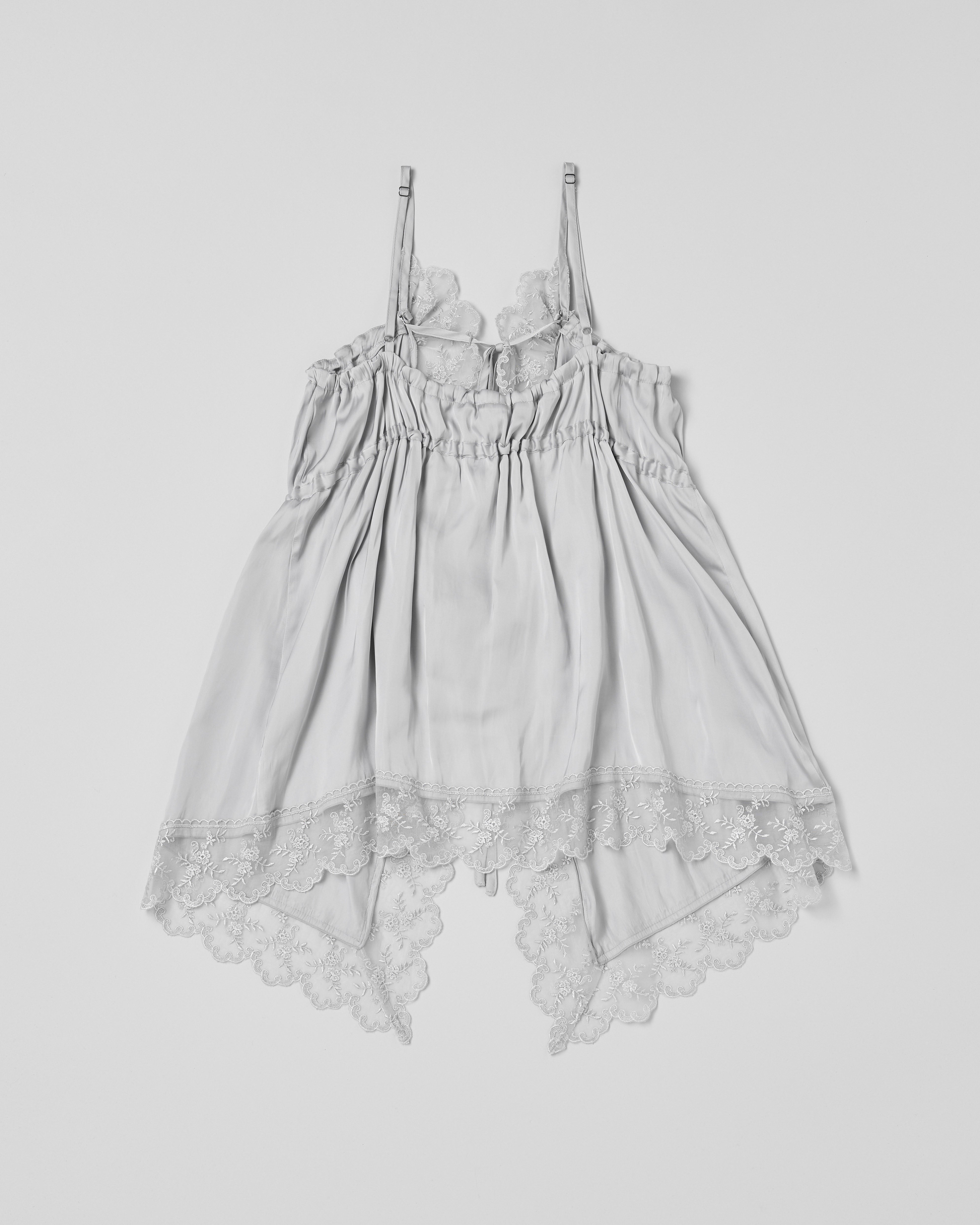 Satin camisole gown (gray)