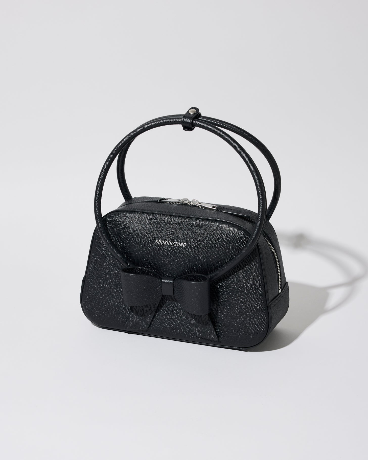 Bow Ring Handle Bag(Black)