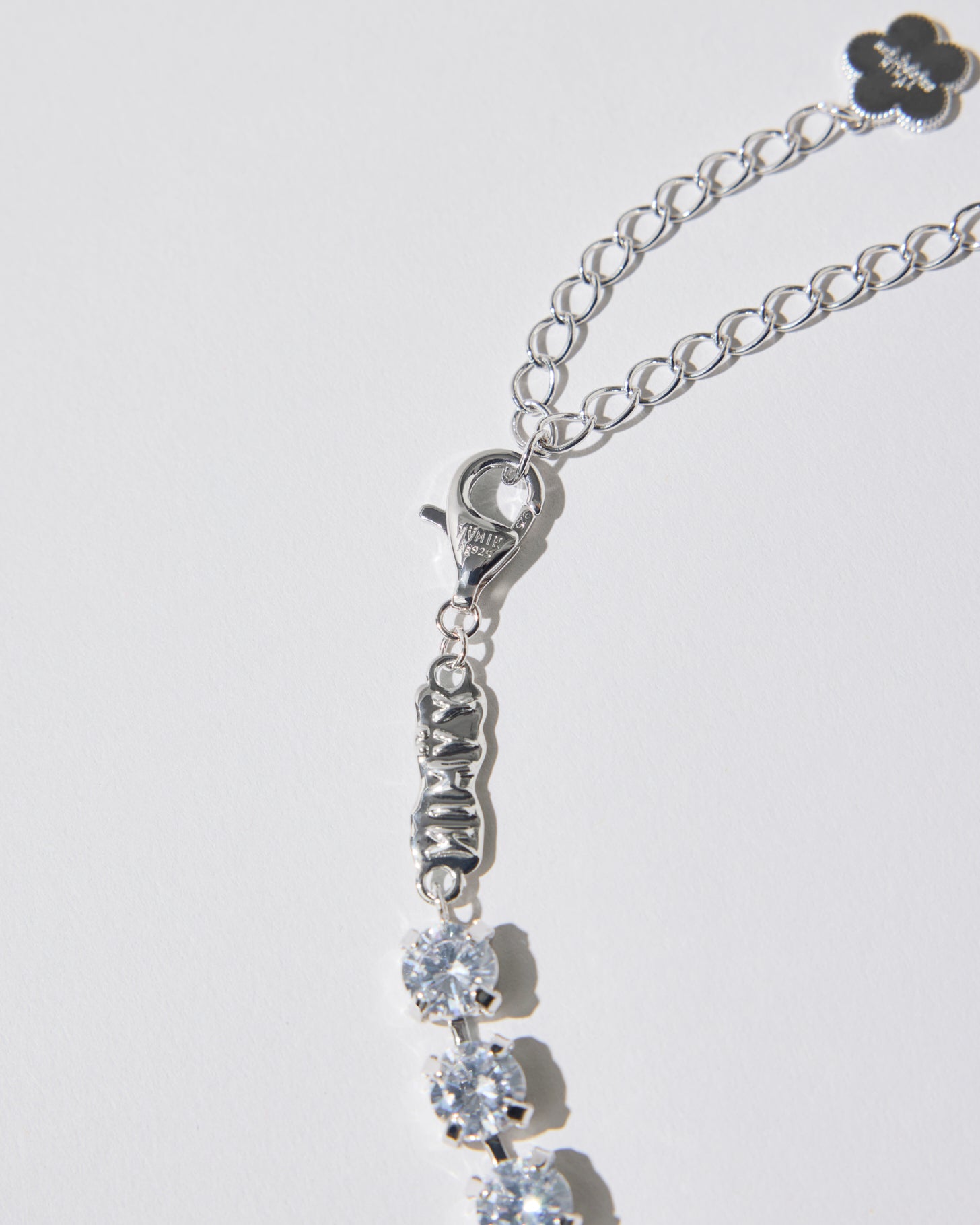 Tin Foil Bow Gemstone Necklace