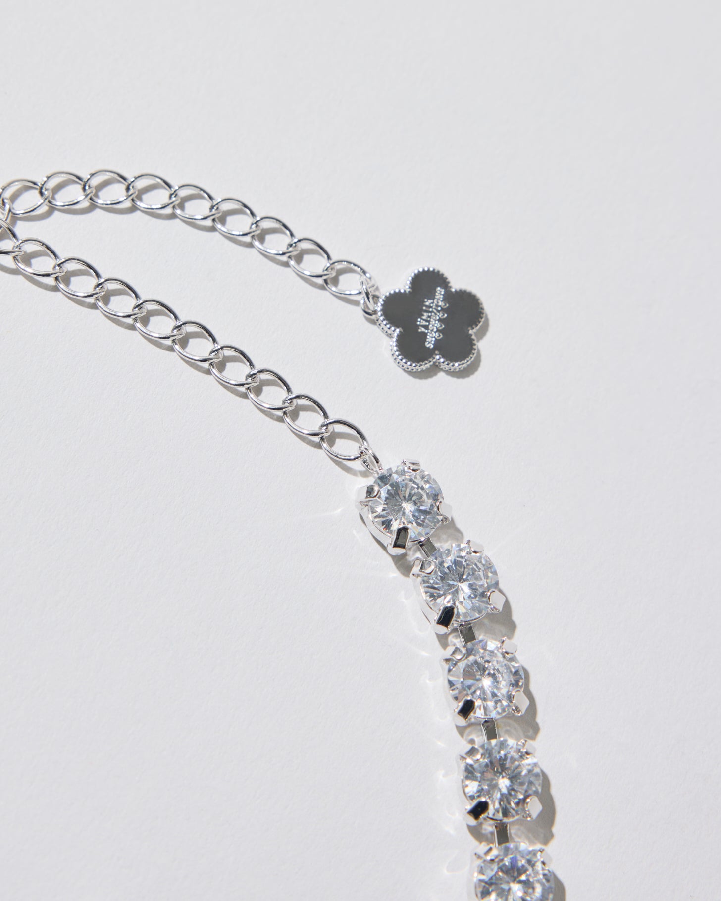 Tin Foil Bow Gemstone Necklace