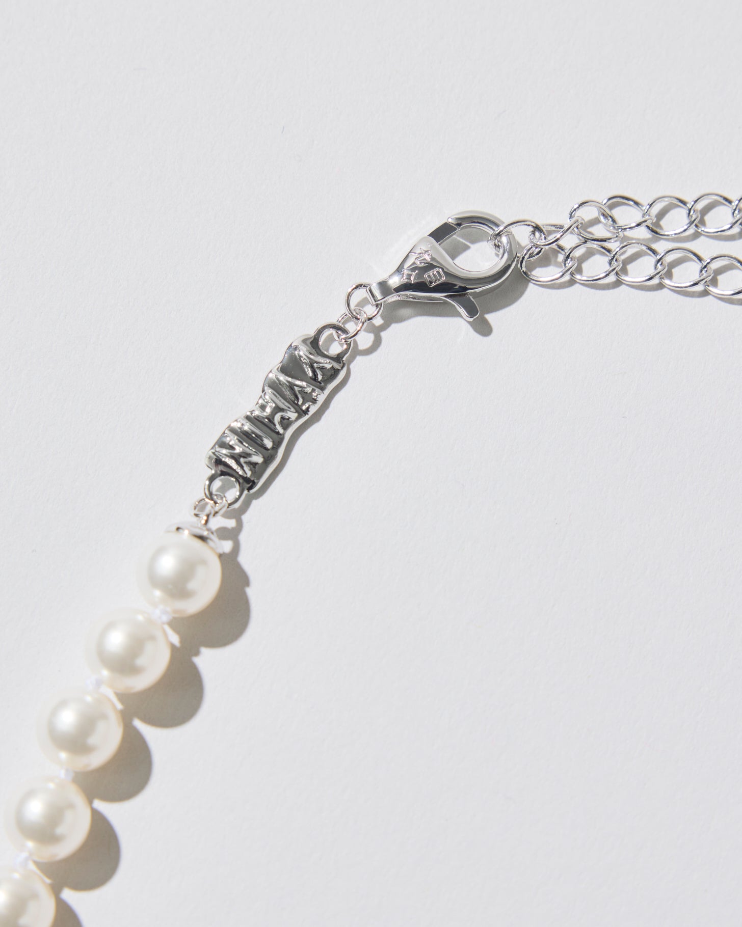 Tin Foil Bow Pearl Necklace