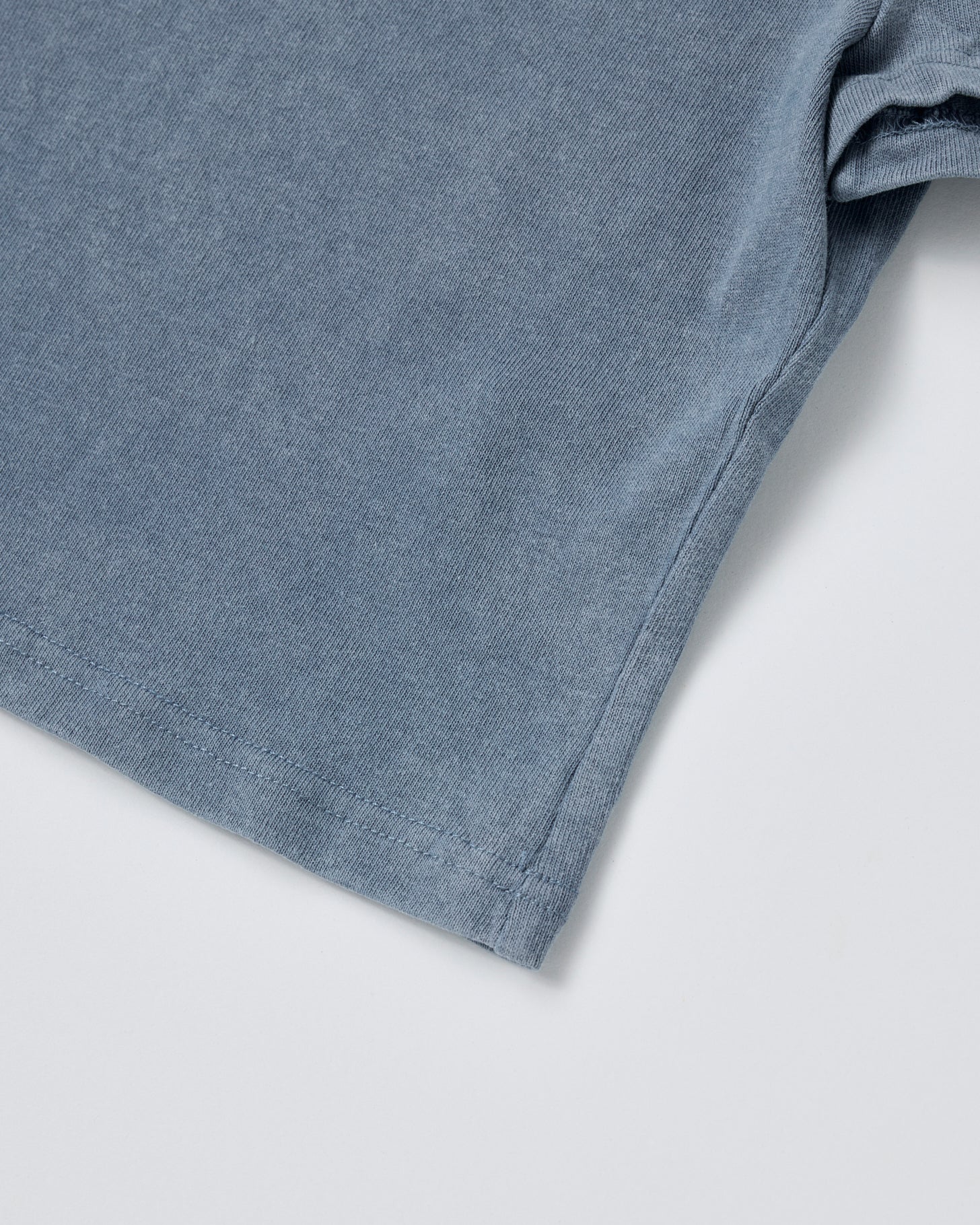 Wave Lace Collar T-Shirt(Blue gray)