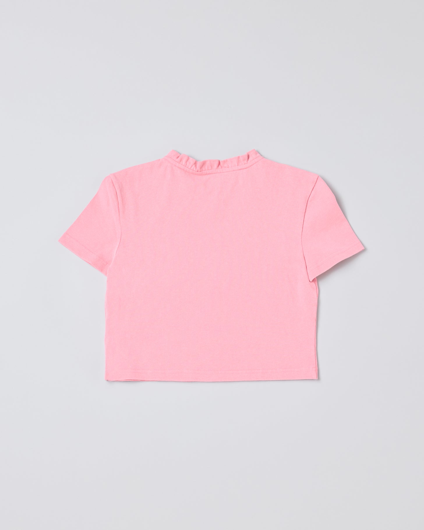 Wave Lace Collar T-Shirt(Pink)