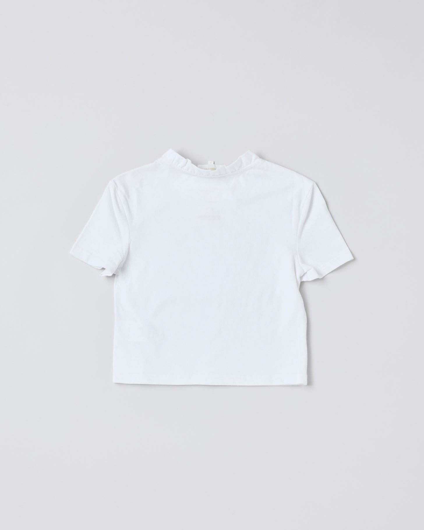 Wave Lace Collar T-Shirt(White)