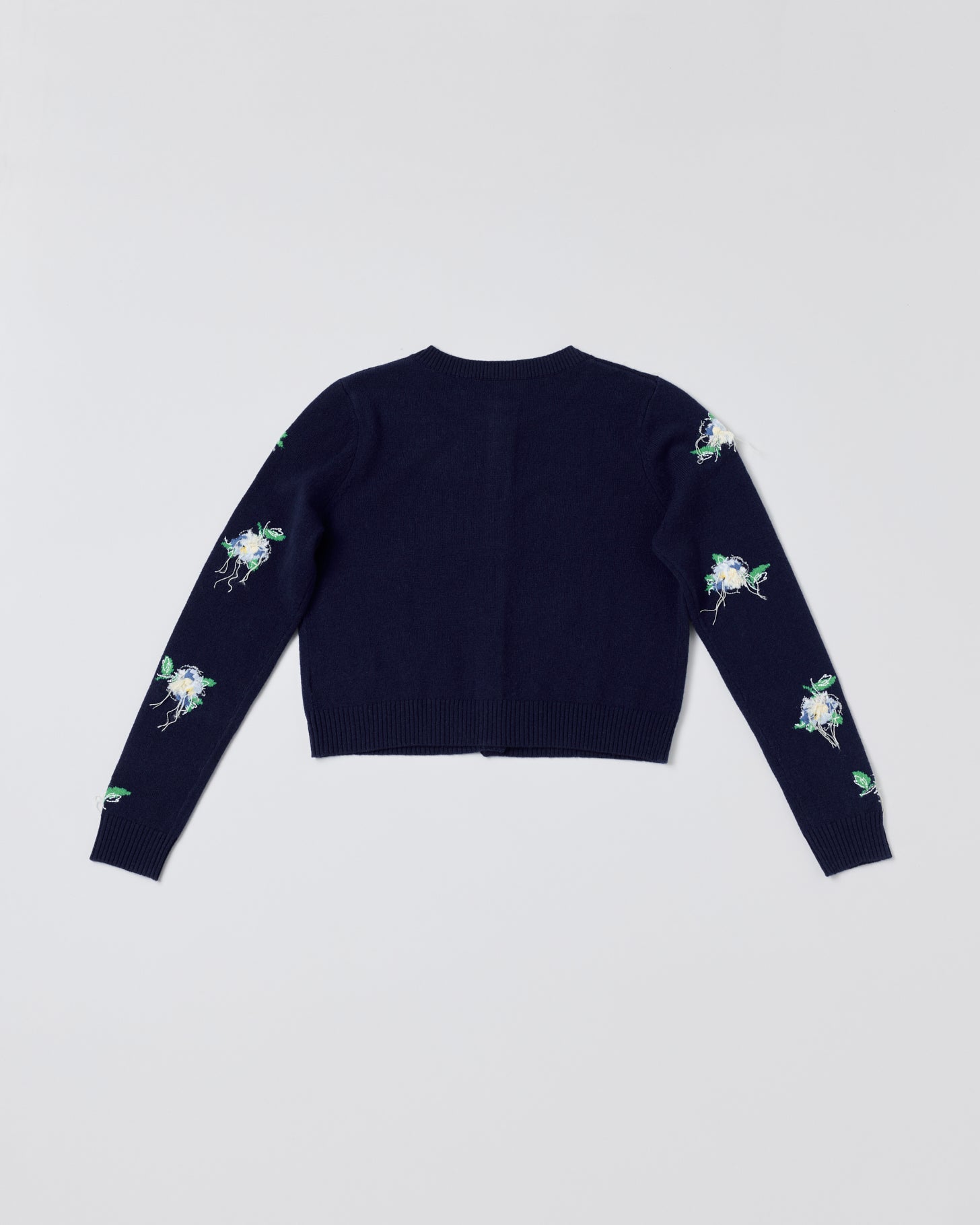 Threadwork Knit Cardigan(Navy blue)