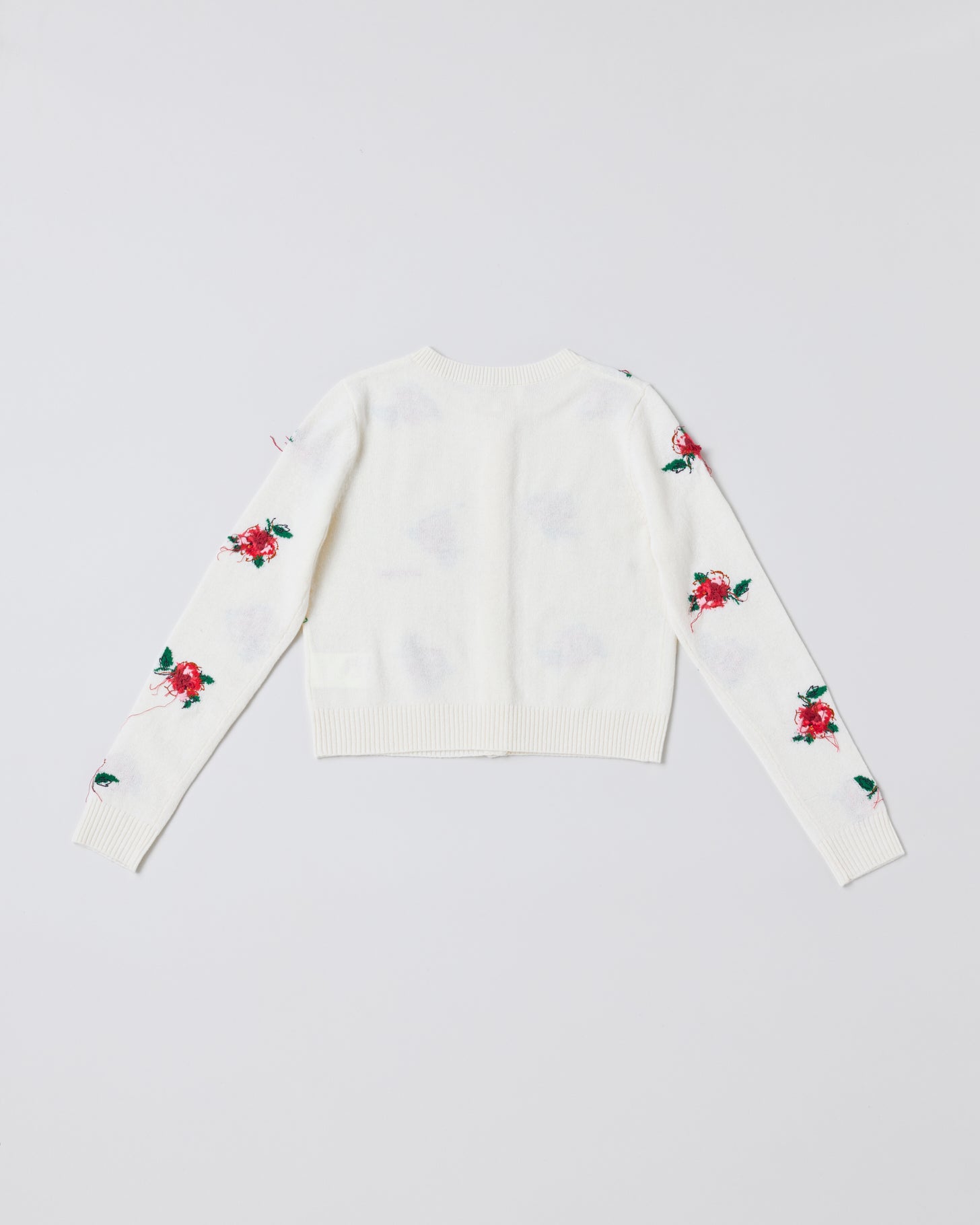 Threadwork Knit Cardigan(White)