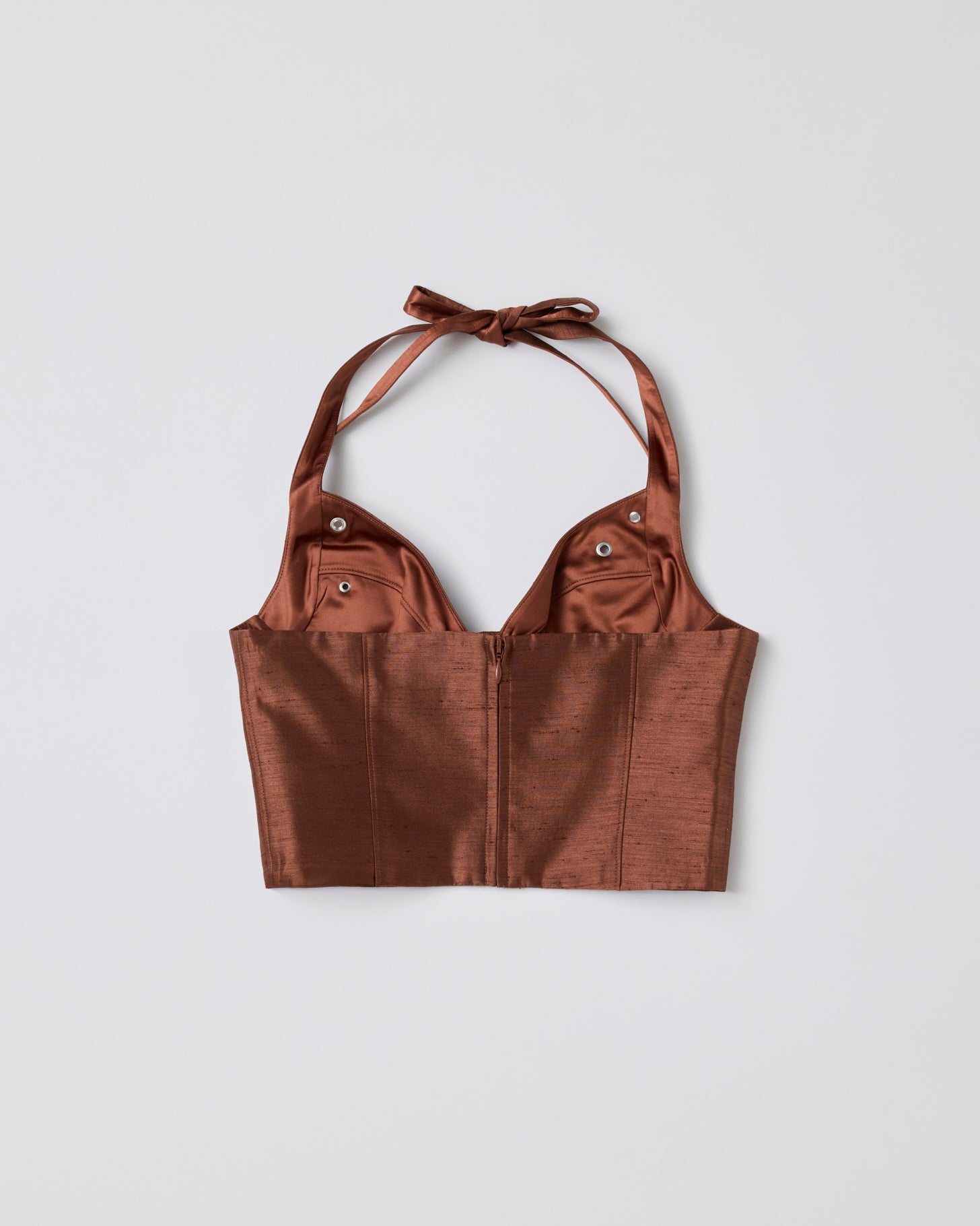 Halter Bow Tie Cami Top(Brown)
