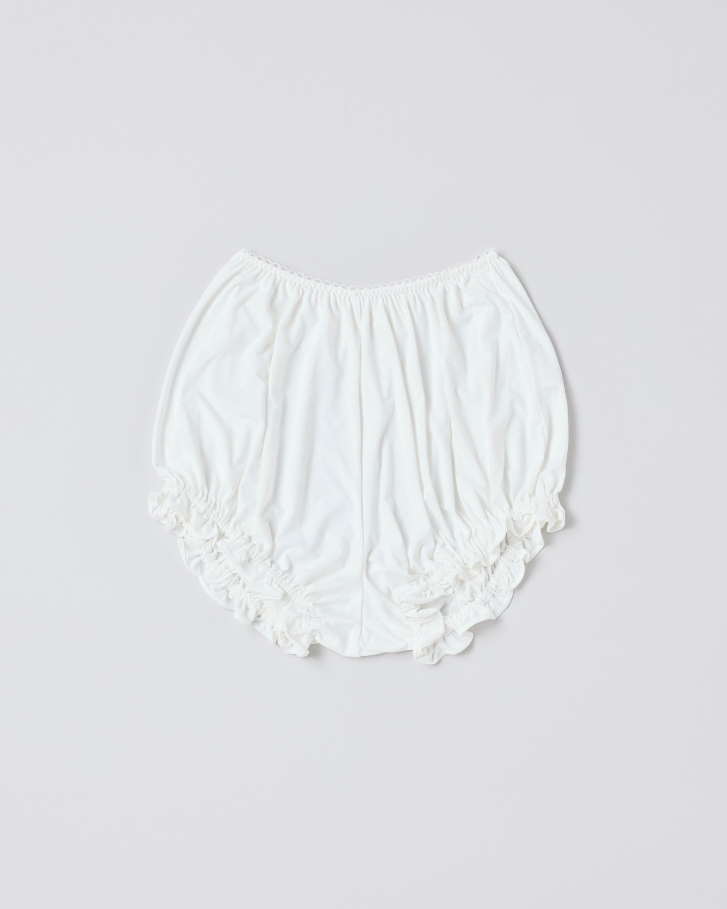 Asymmetrical Bow & Ruffle Skirt(White)