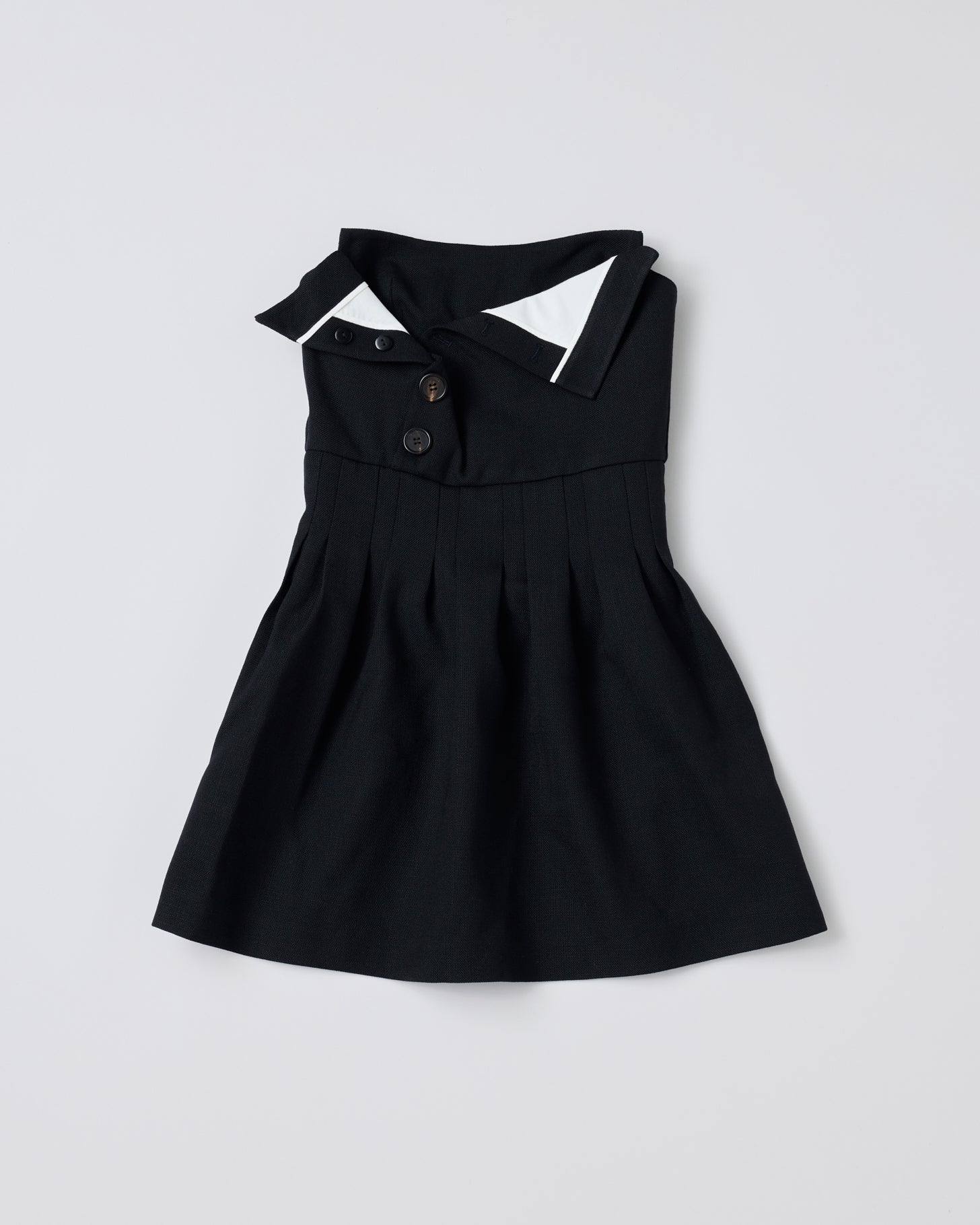 Double-Layer Bustier Mini Dress(Navy blue)