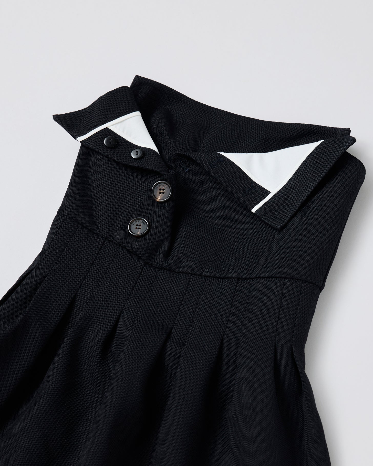 Double-Layer Bustier Mini Dress(Navy blue)