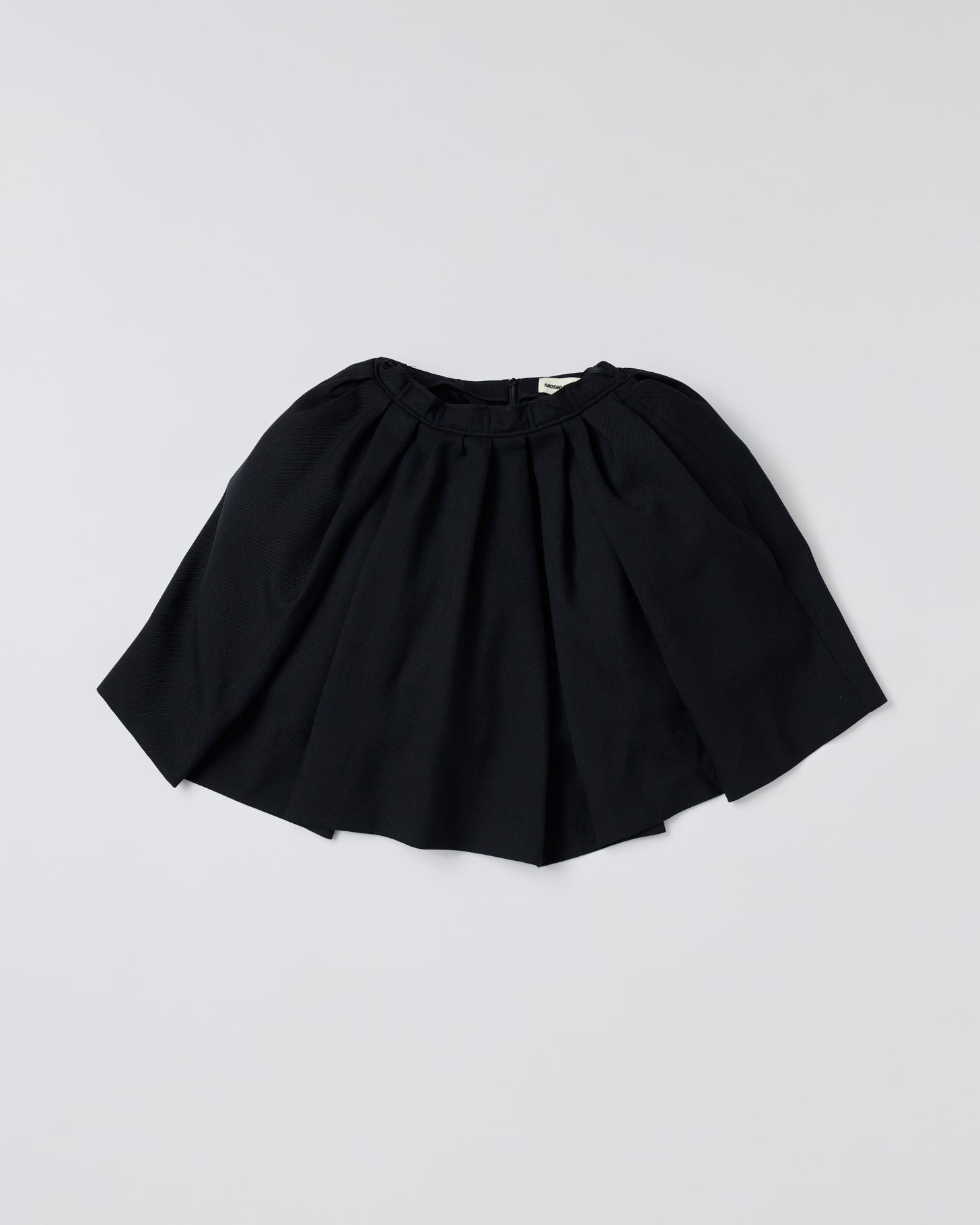 Pleated Pouf Skirt(Navy)
