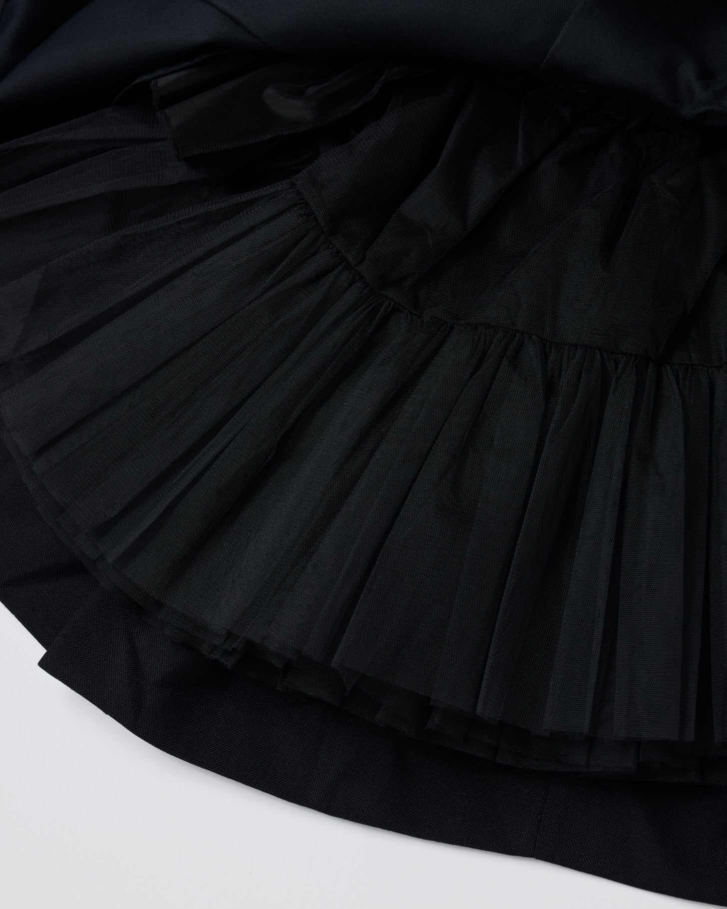 Pleated Pouf Skirt(Navy)