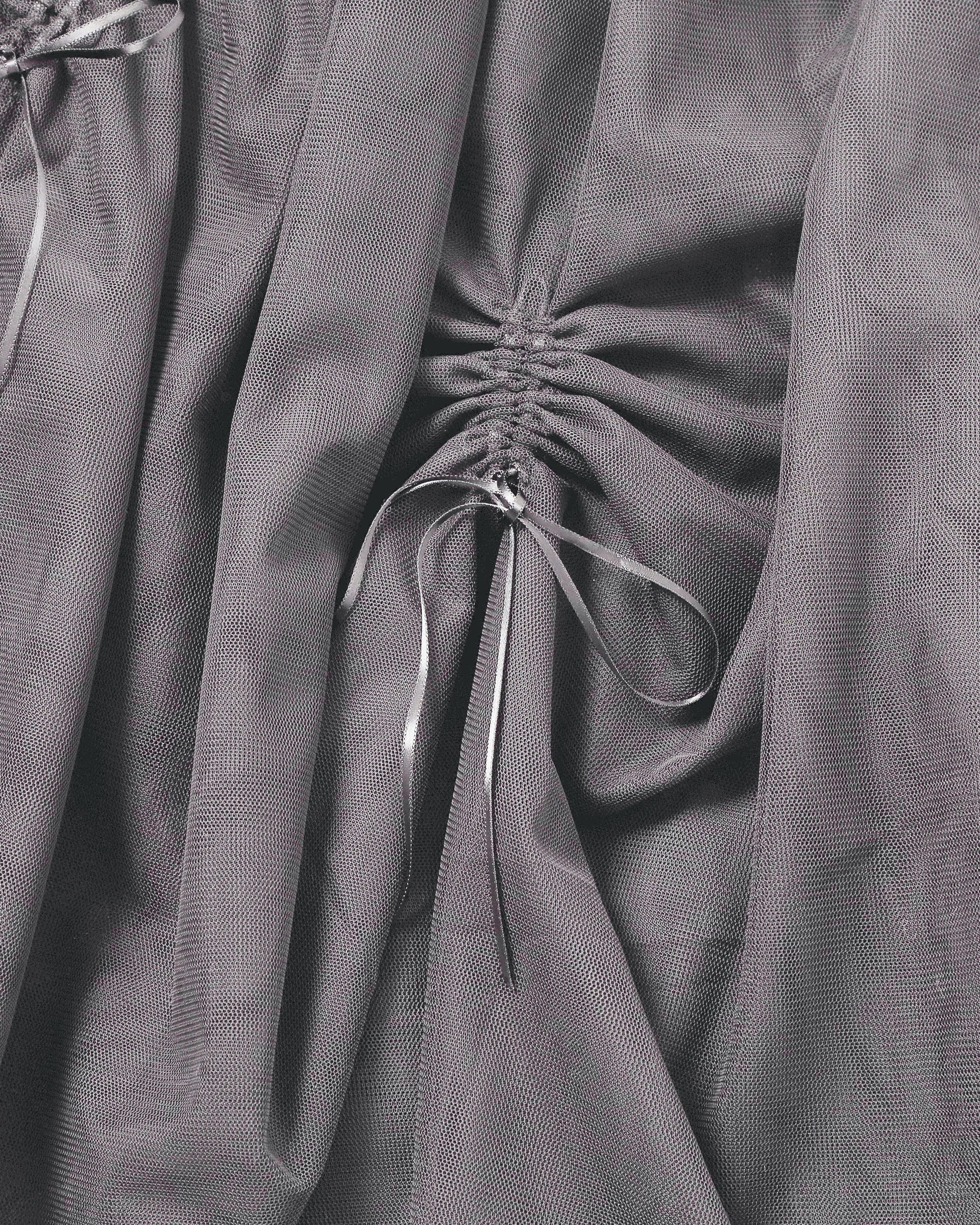 Tulle ribbon dress (gray)