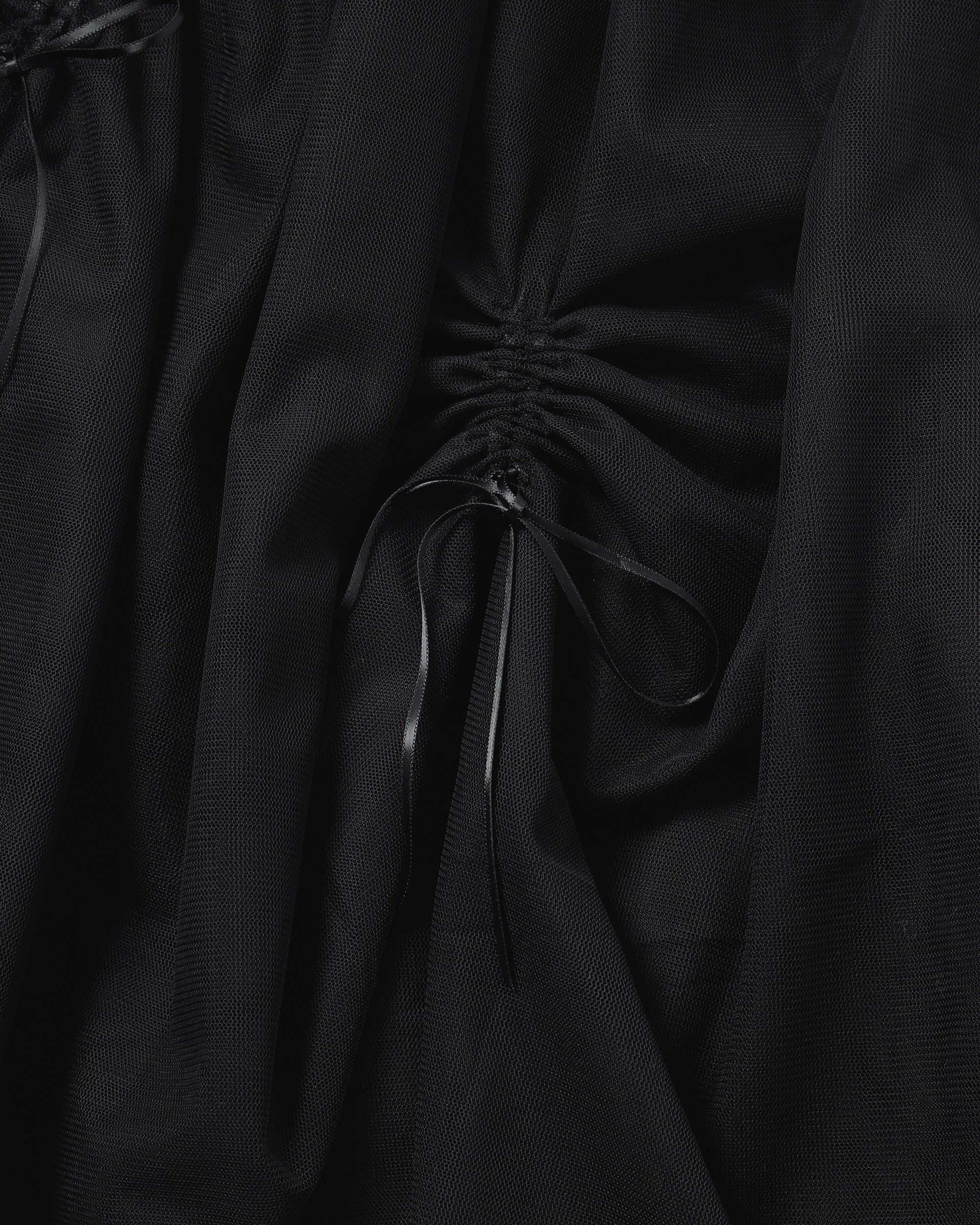 Tulle ribbon dress (black)