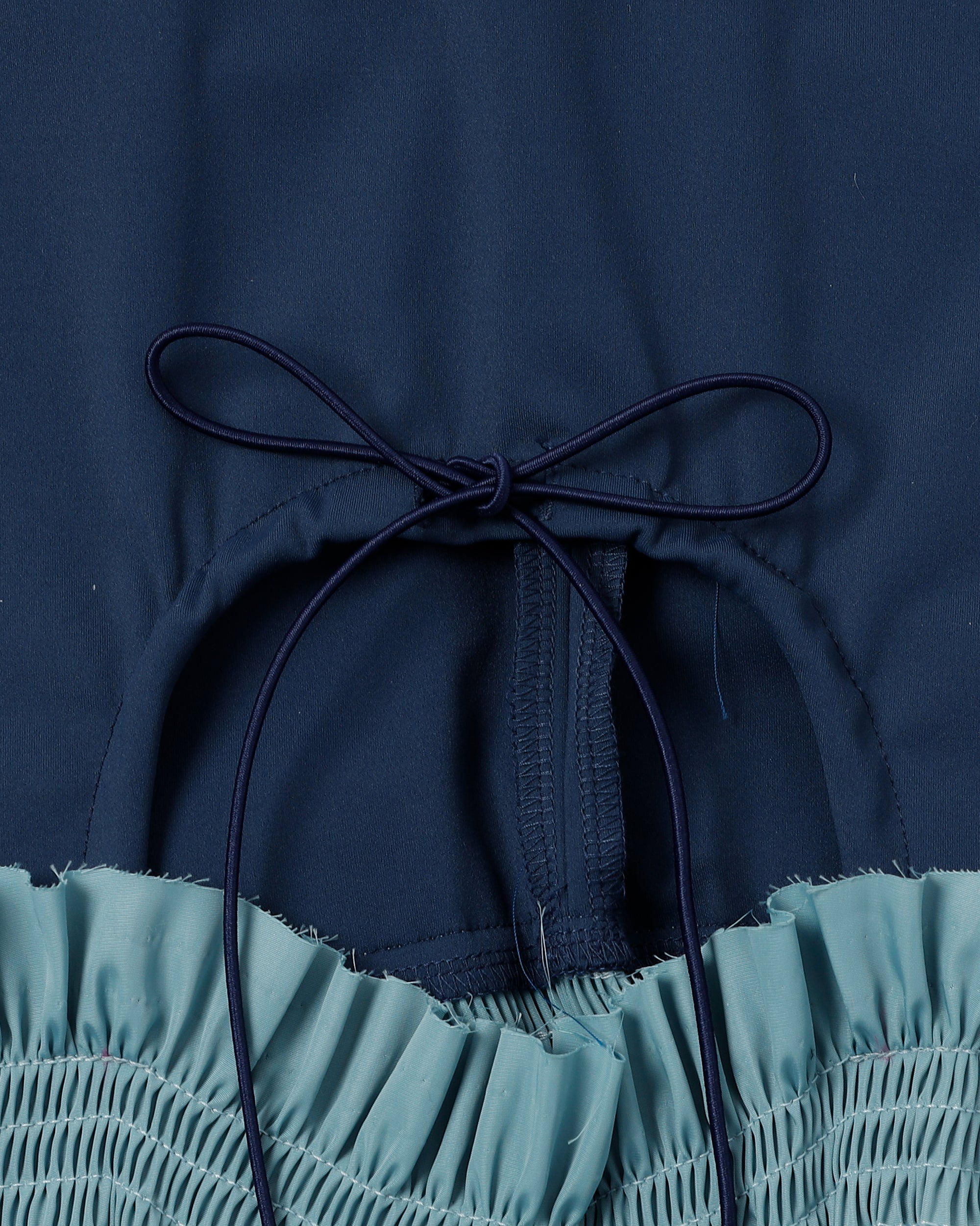 Scuba top tiered dress (navy-blue)