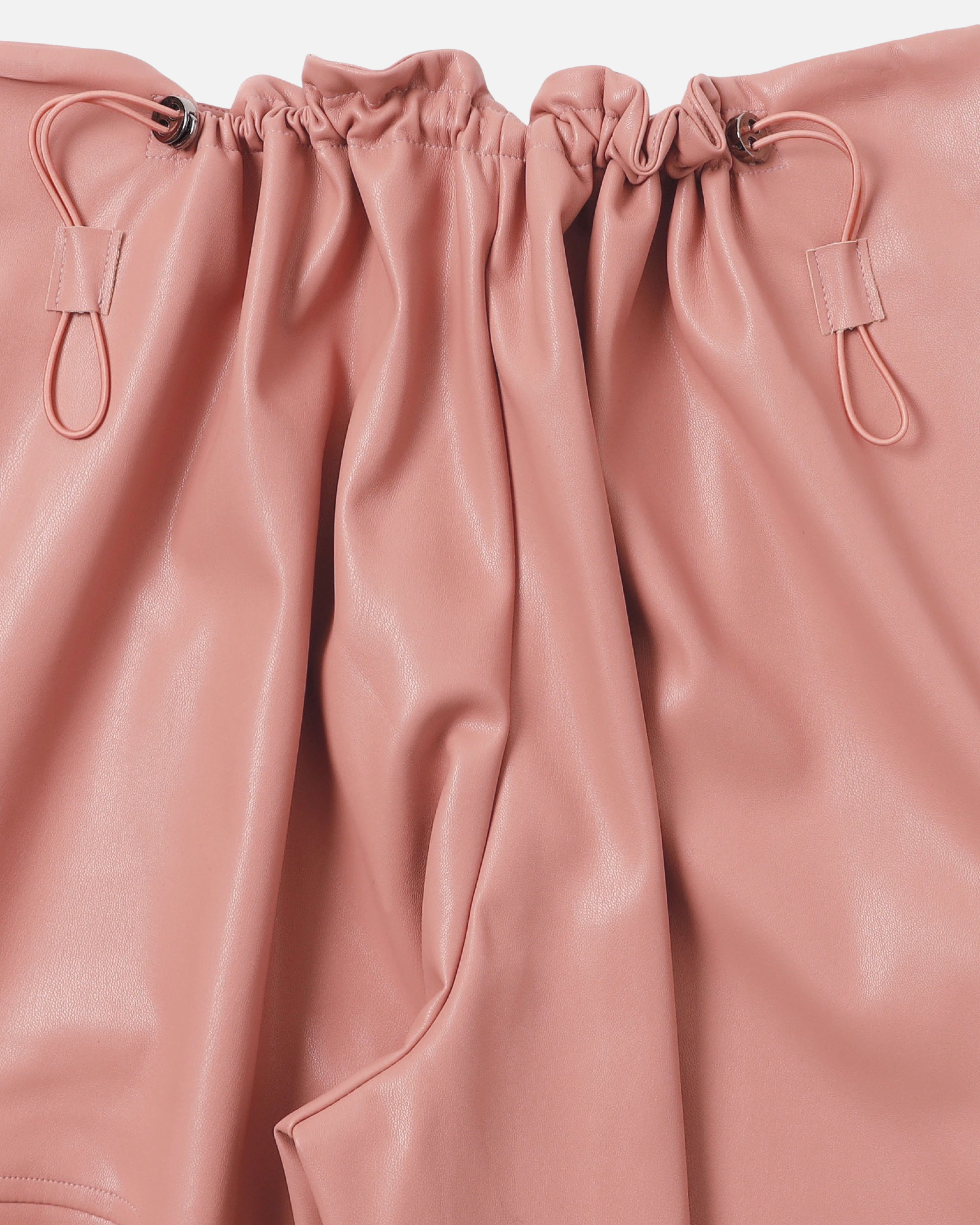 Curve leather pants (pink)