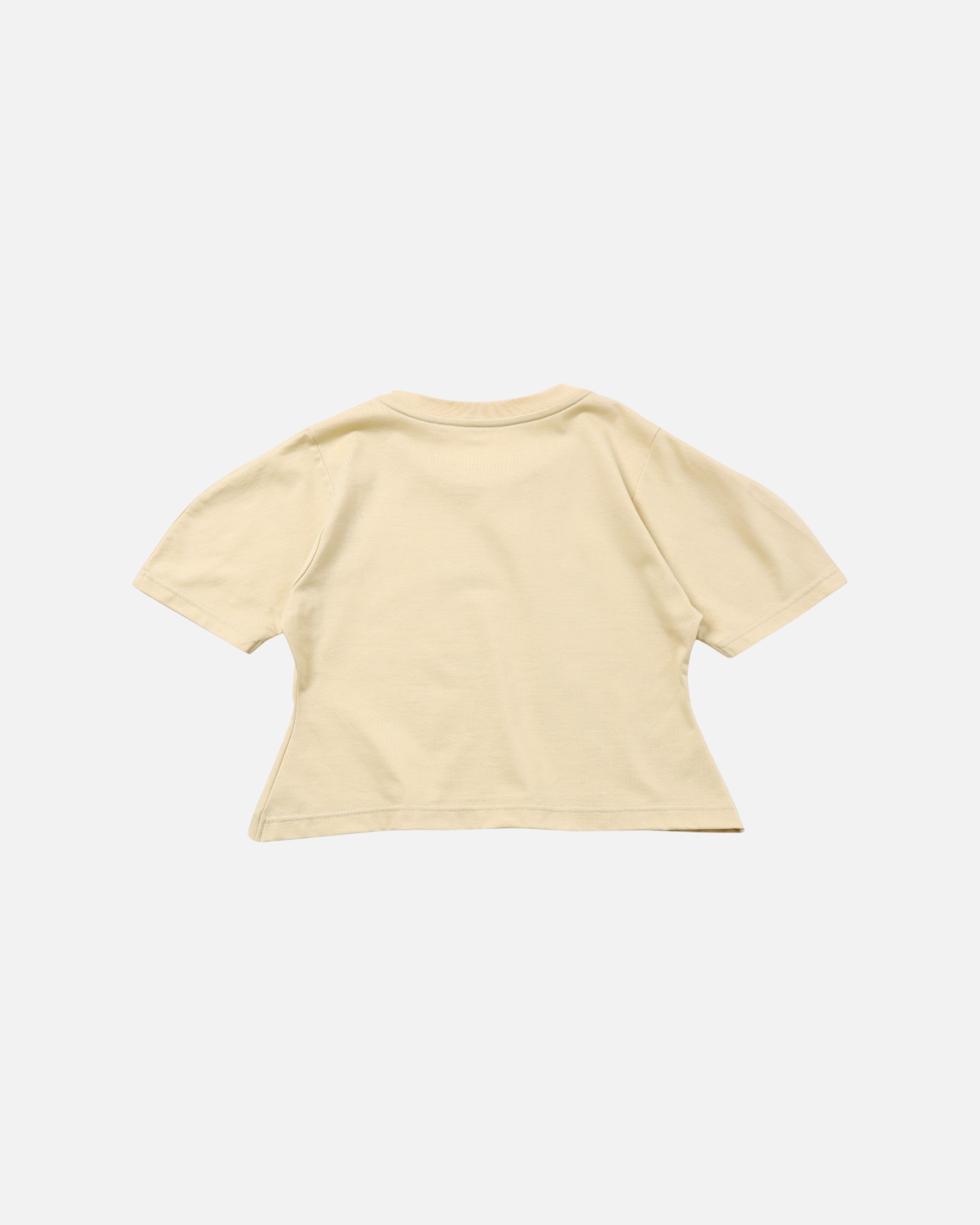 Organic cotton logo Puff T-shirt (yellow)