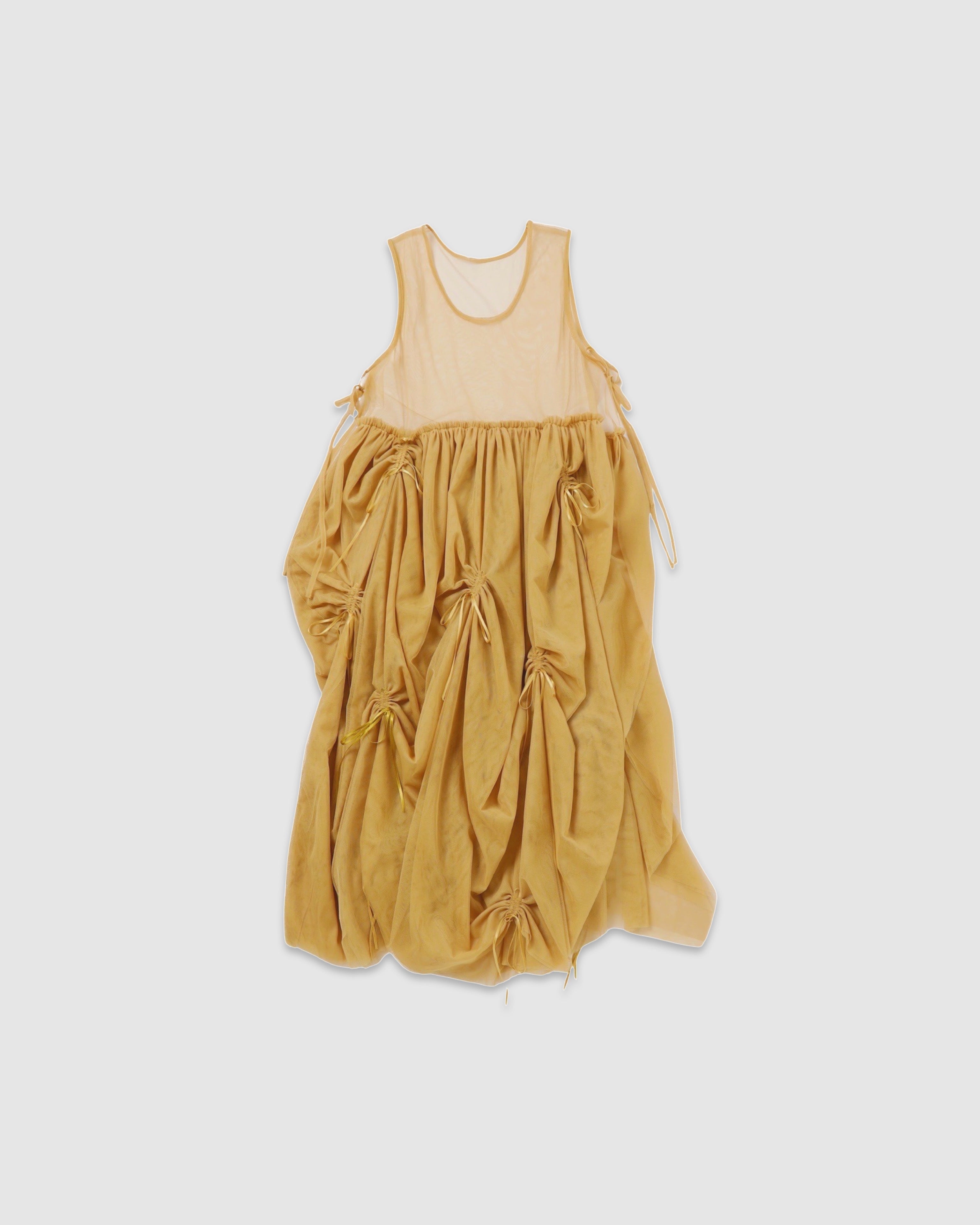 Tulle ribbon dress (yellow)