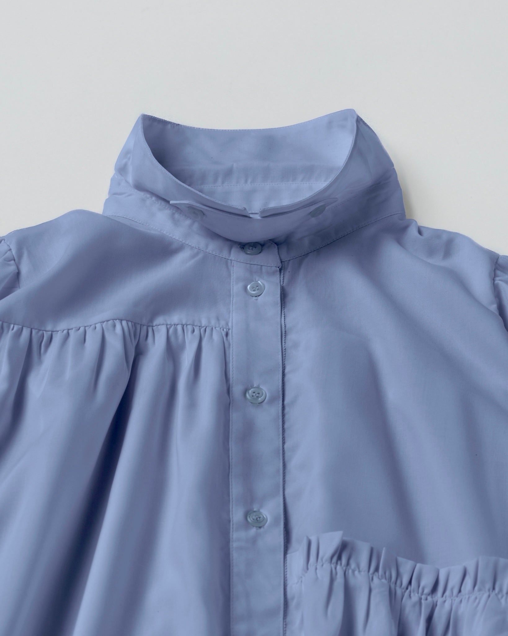 Tiered shirt dress (blue)