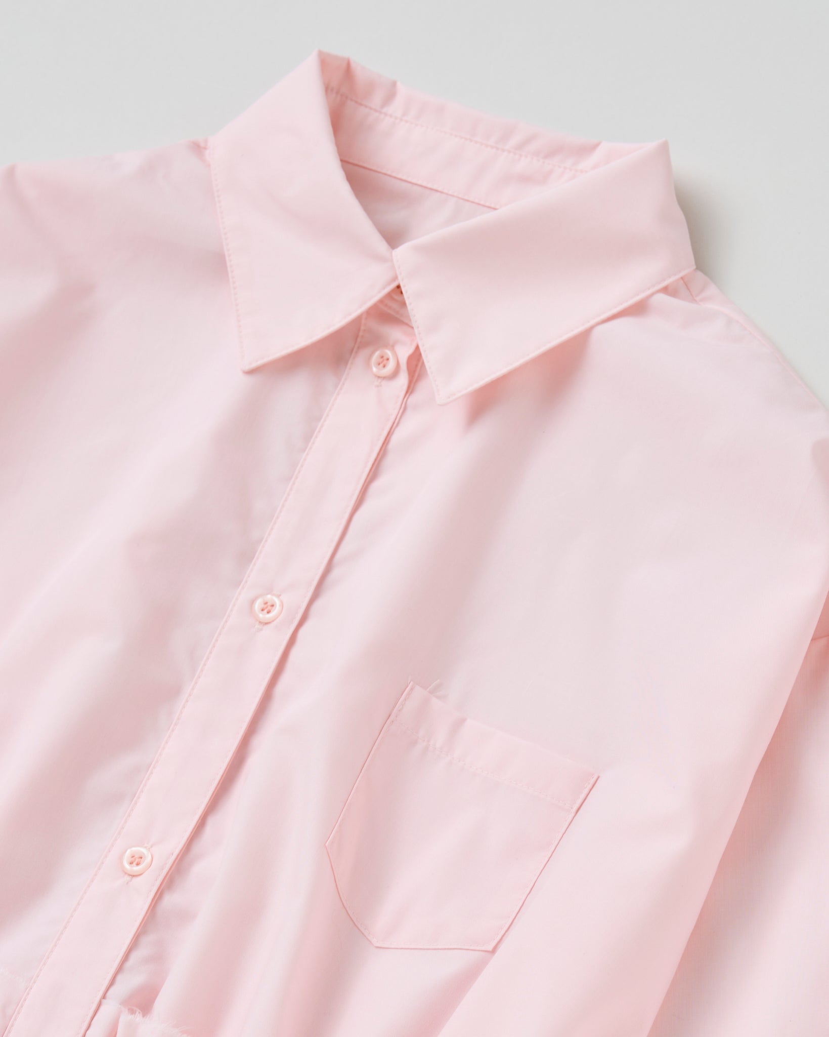 Drawstring frill waist shirt (pink)