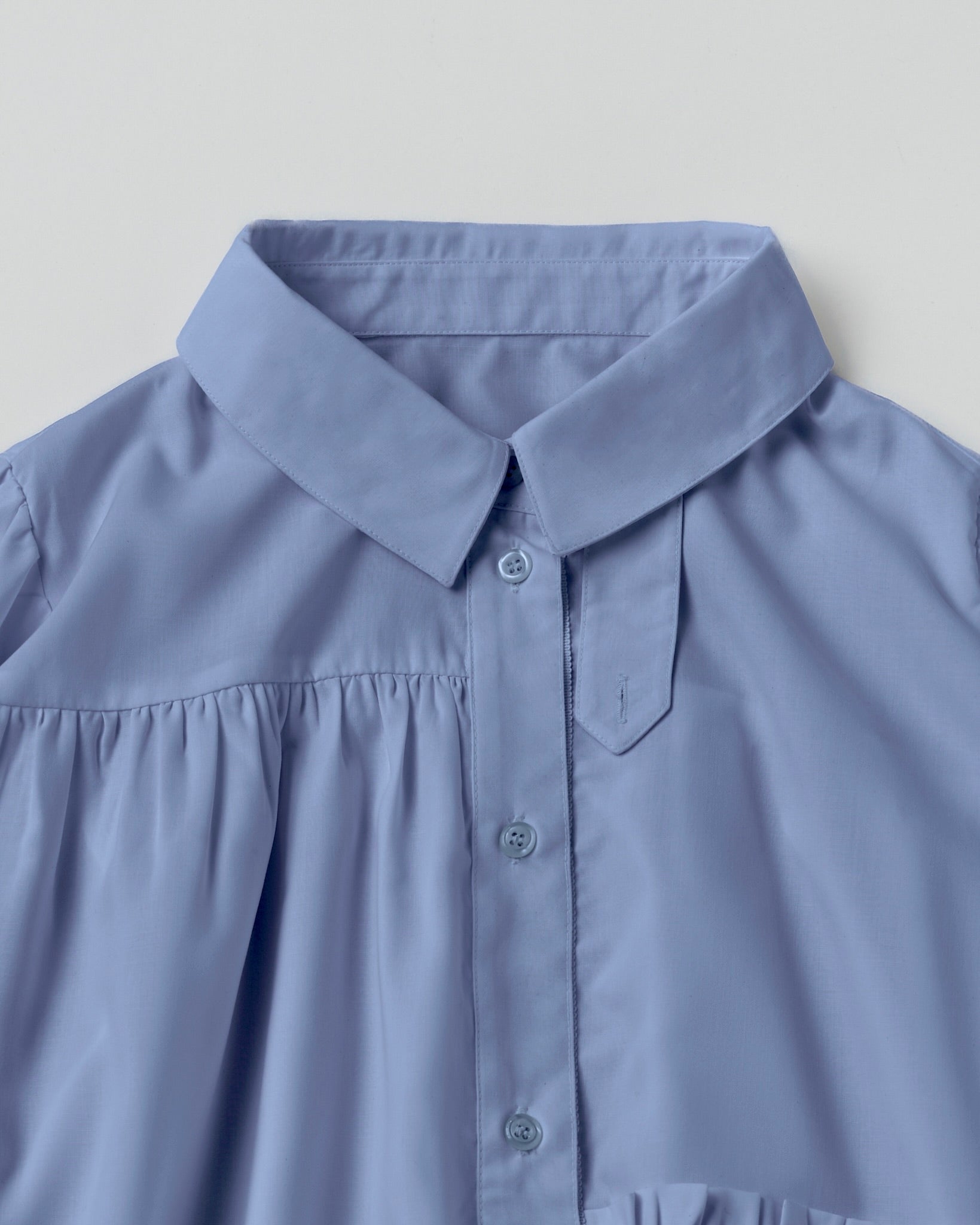 Tiered shirt dress (blue)