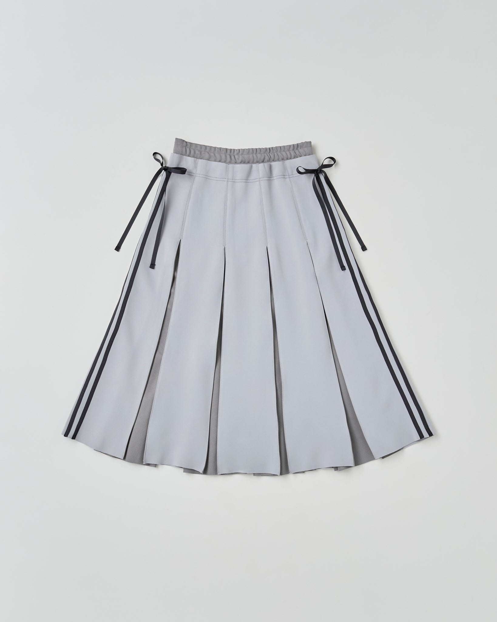 Layered waist jersey skirt (gray)