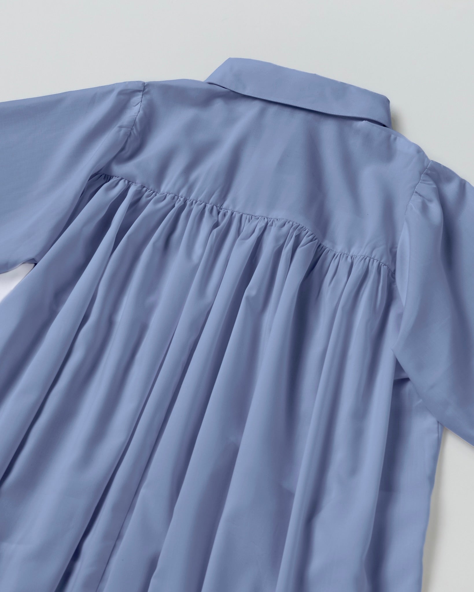 Tiered shirt dress (blue)