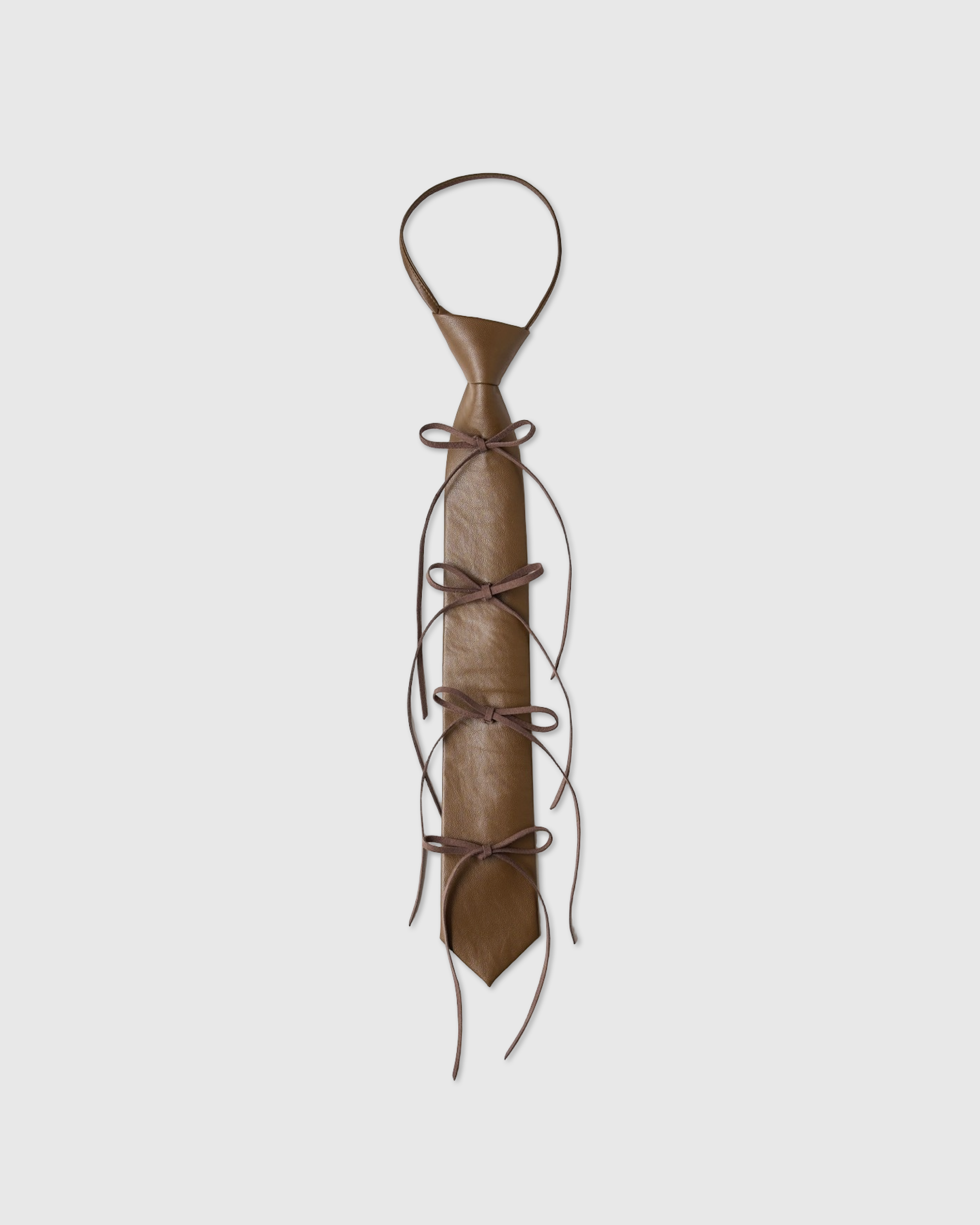 RONE PARC ネクタイ renya RONE PARC×renya 】 Leather ribbon rope tie (brown)